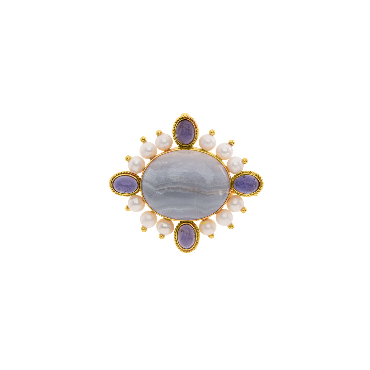 Gemstone and Pearl Brooch + Clip + Charm: The Celeste