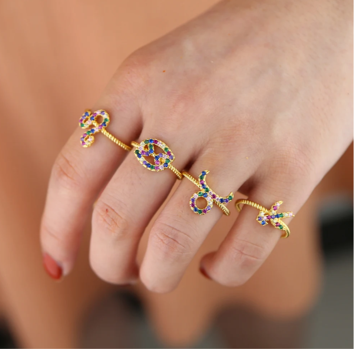 Zodiac Multi Stone Rings