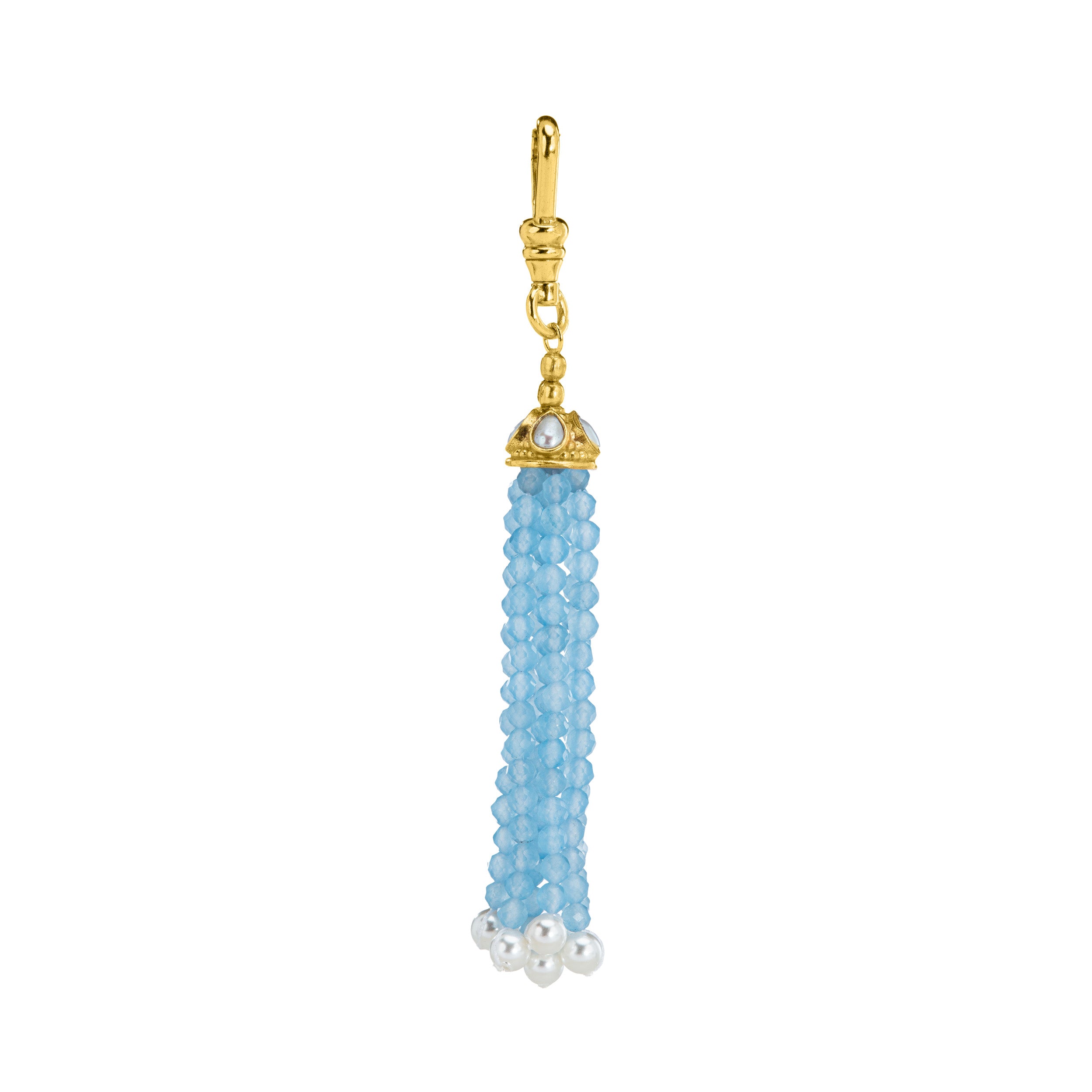 The Odessa: Blue Lace Agate Tassel Charm