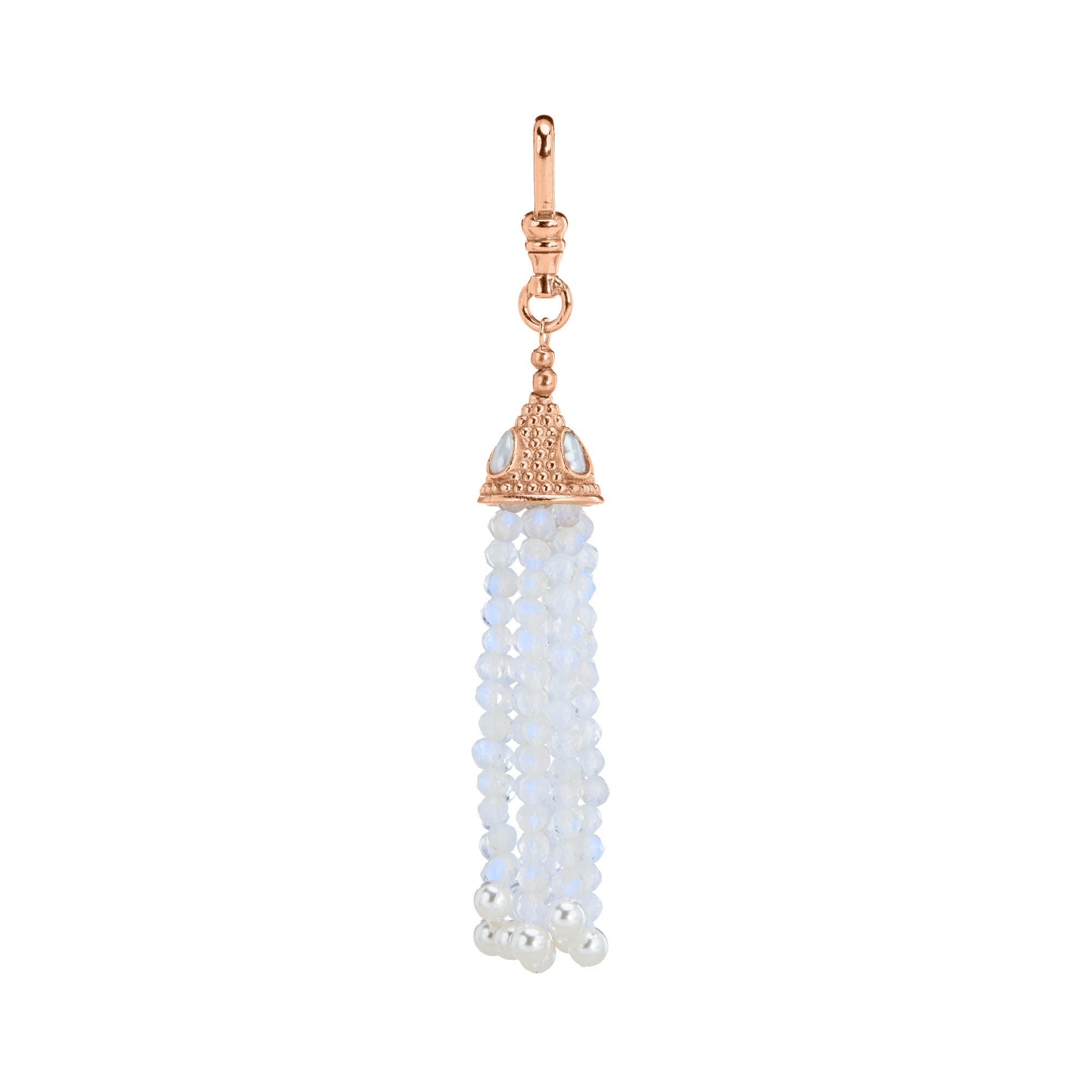 The Odessa: Rainbow Moonstone Tassel Charm