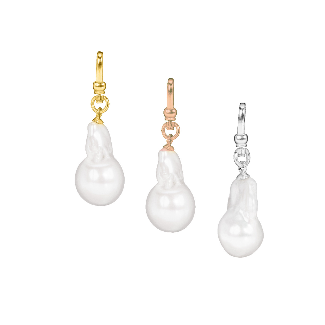 Natural Baroque Pearl Charm