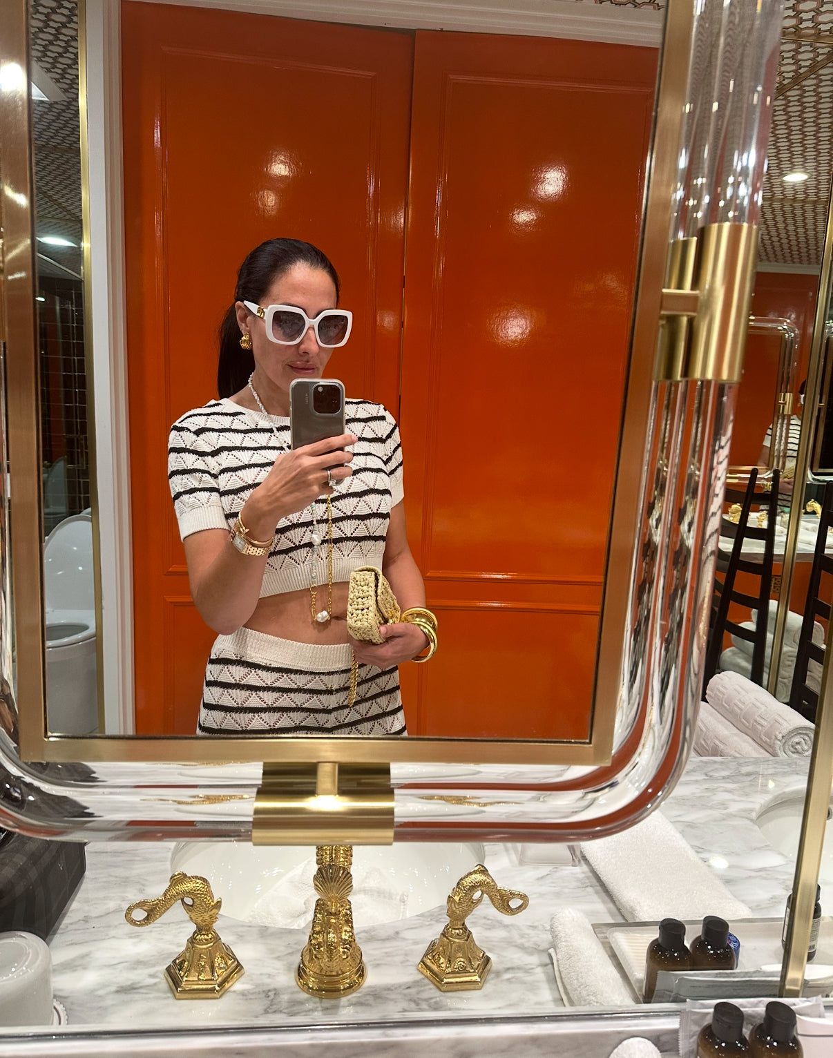 Link & Natural Pearl Necklace: The Greta