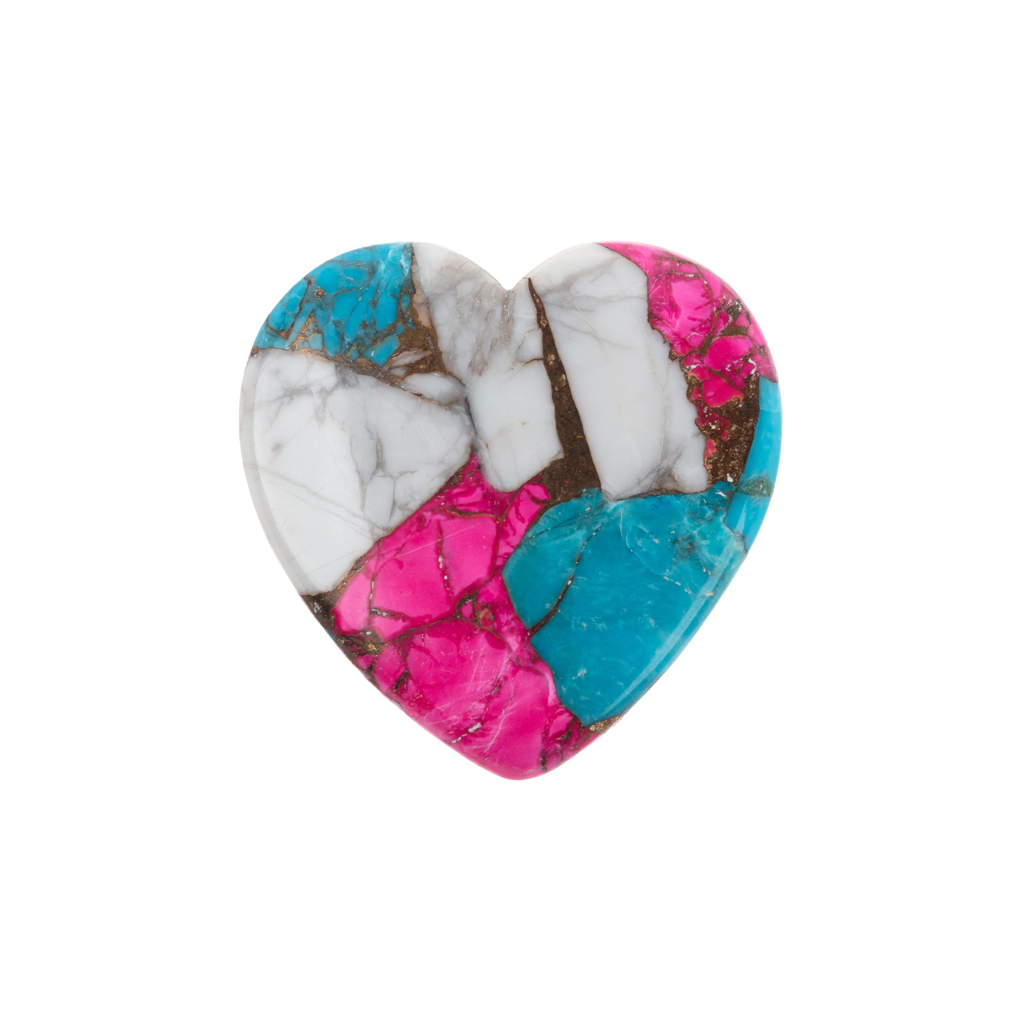 Large Wide Heart Reversible Charms