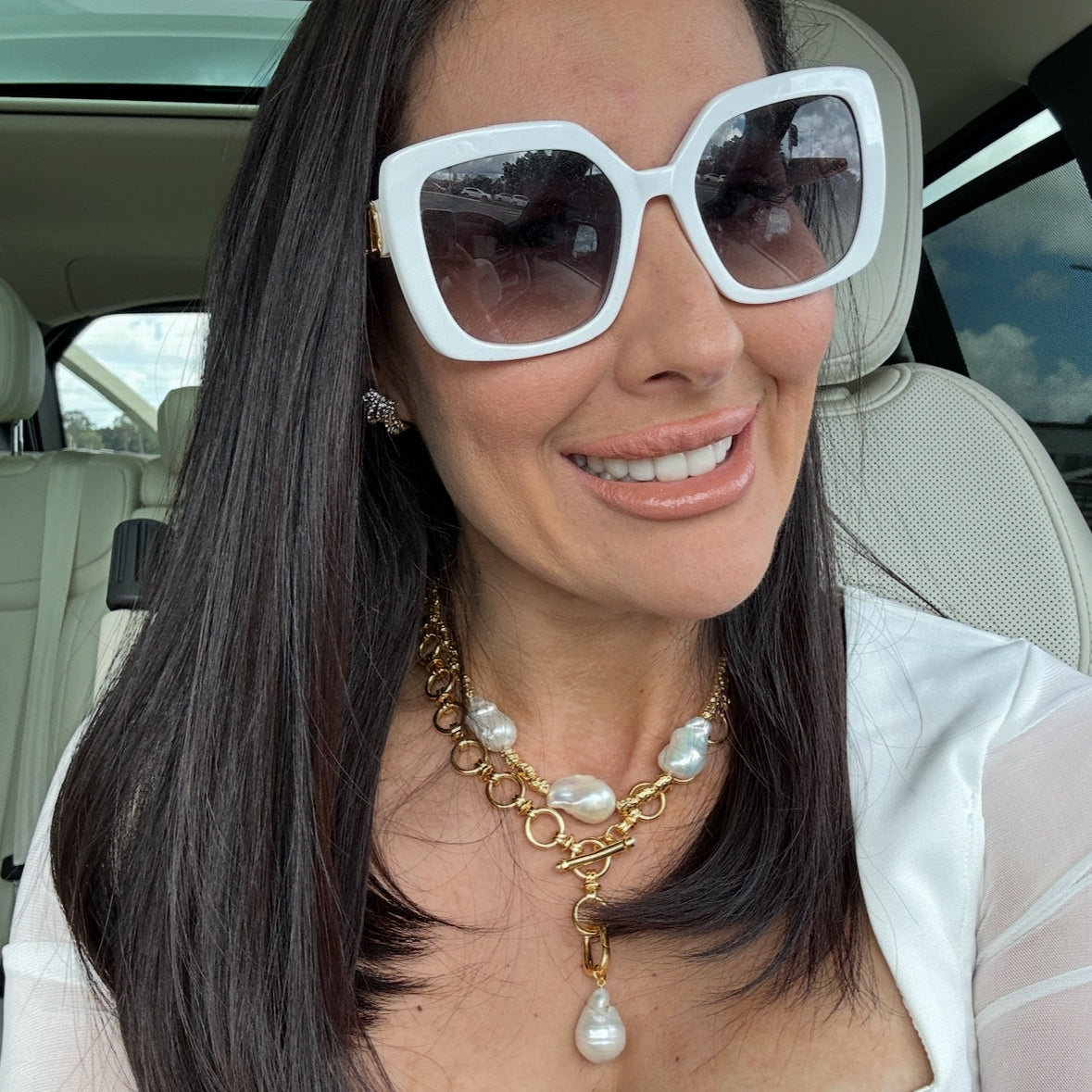 The Amari: 3 Baroque Pearl Necklace