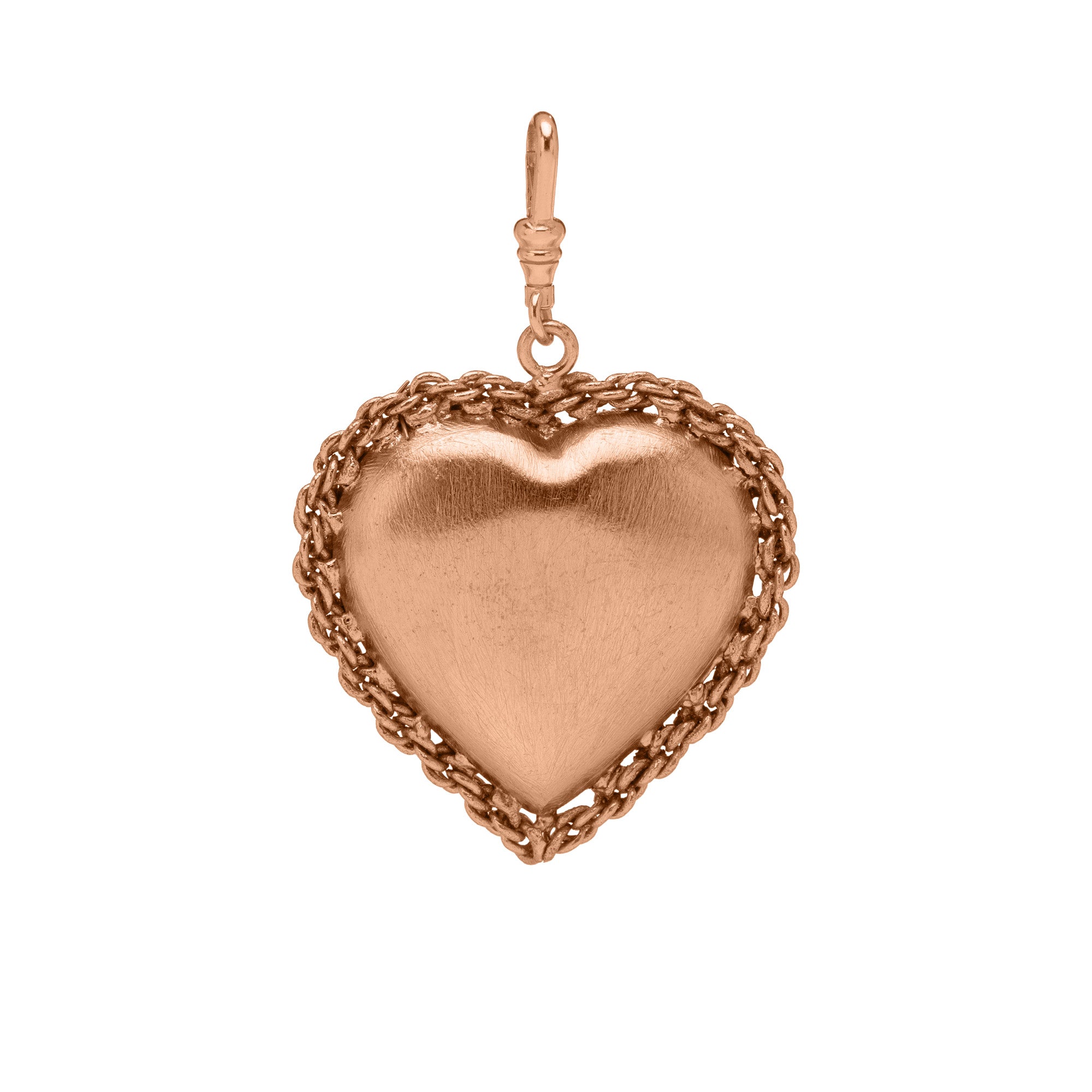 Brushed Puffy Heart With Braid Border