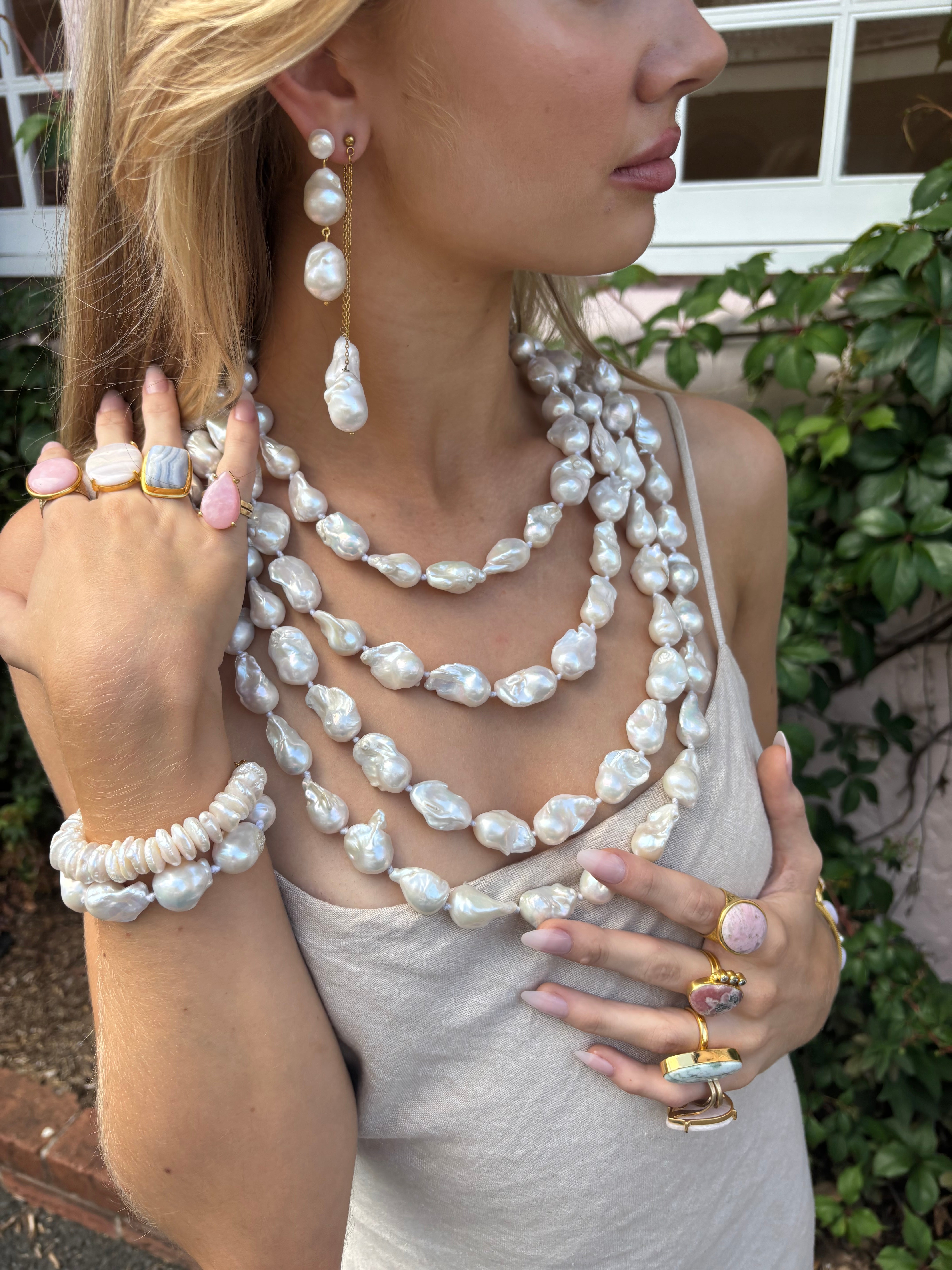 The Raquel: Natural Baroque Pearl Necklace