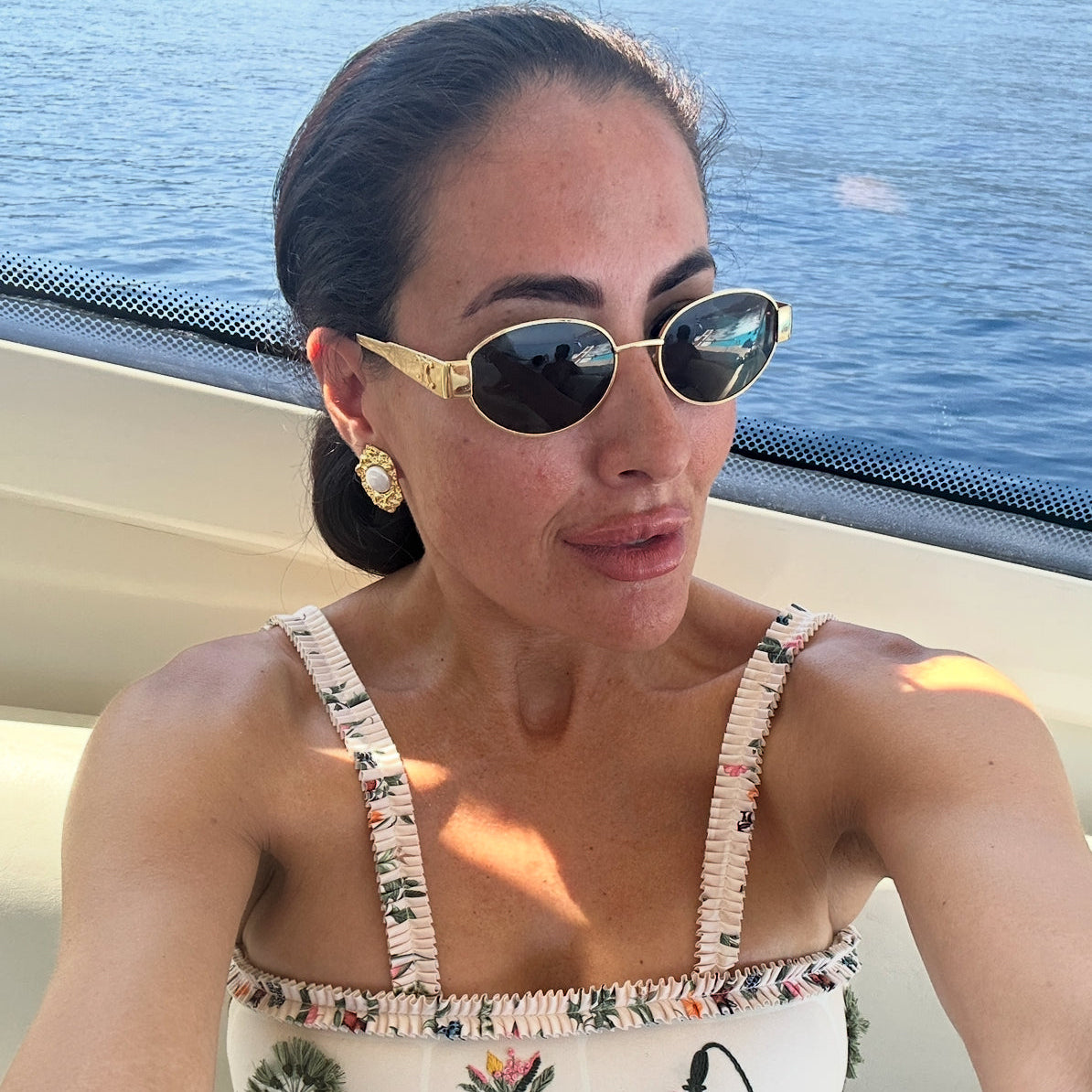 The Sue-Belle: Natural Coin Pearl With Hammered Bezel