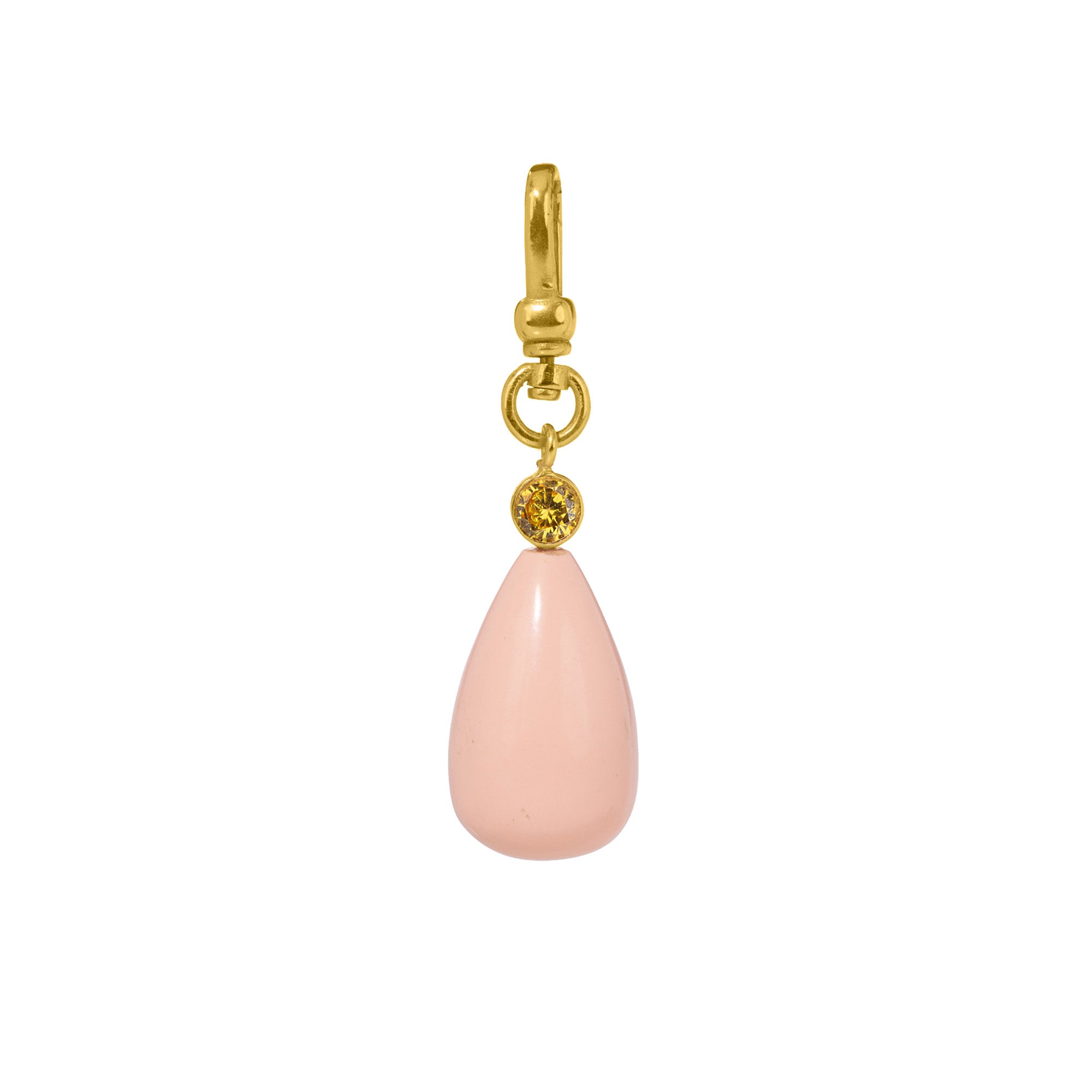 The Melody: Small Yellow & Coral Drop Charm