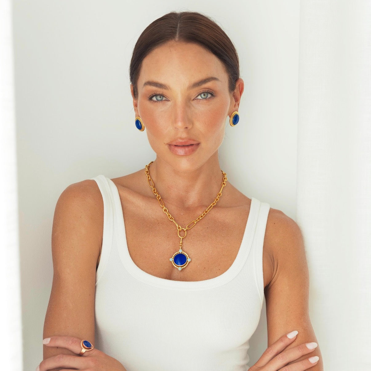The Aubrey : Large Gemstone Studs