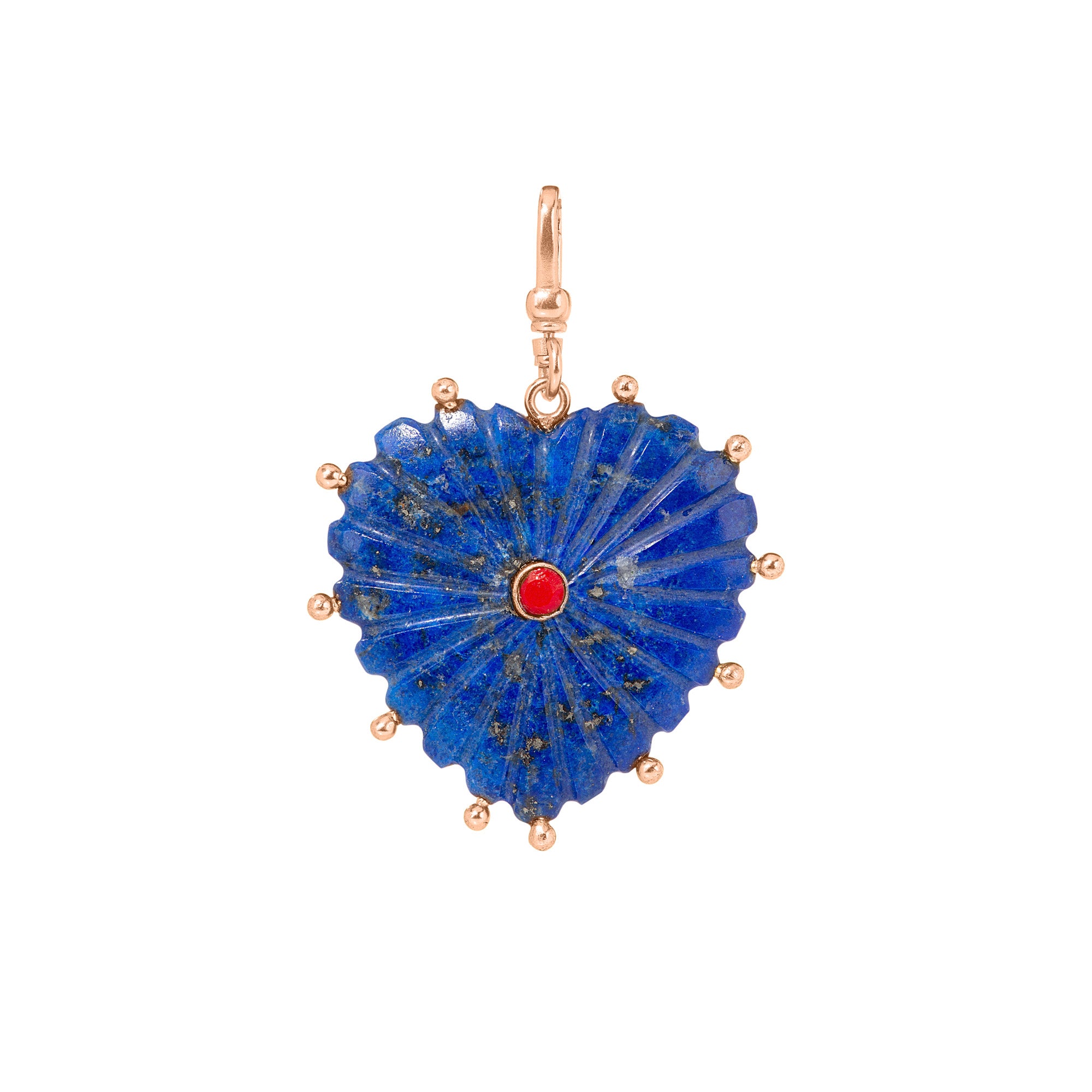 The Mabel: Reversible Carved Lapis Lazuli Heart