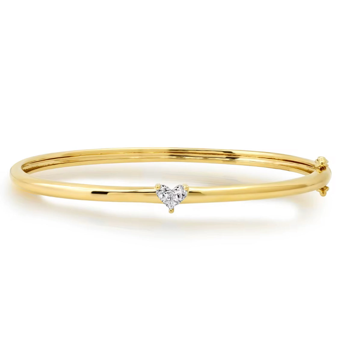 Single Heart Thin Bangle: The Esme