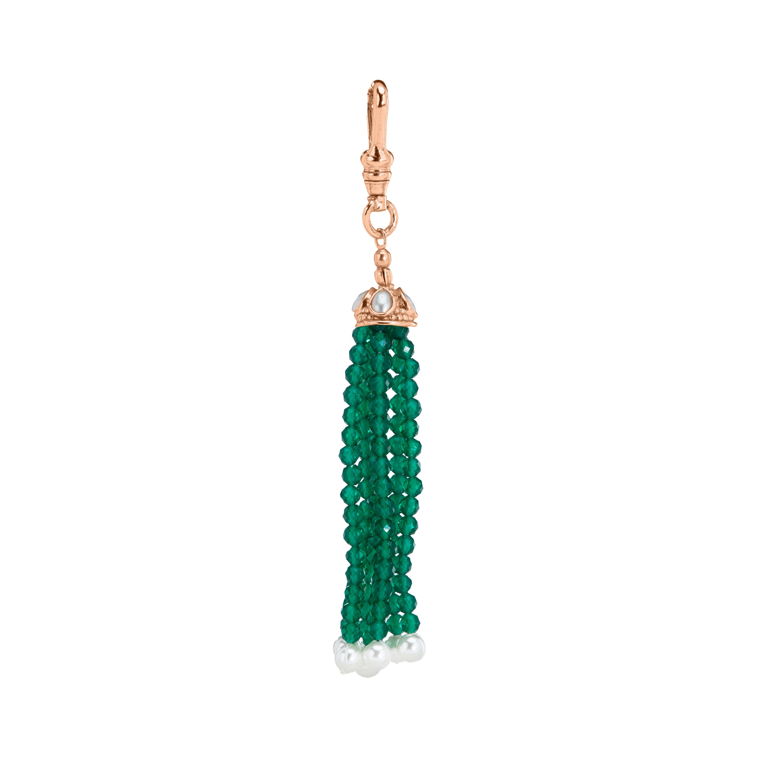 The Odessa: Green Onyx Tassel Charm