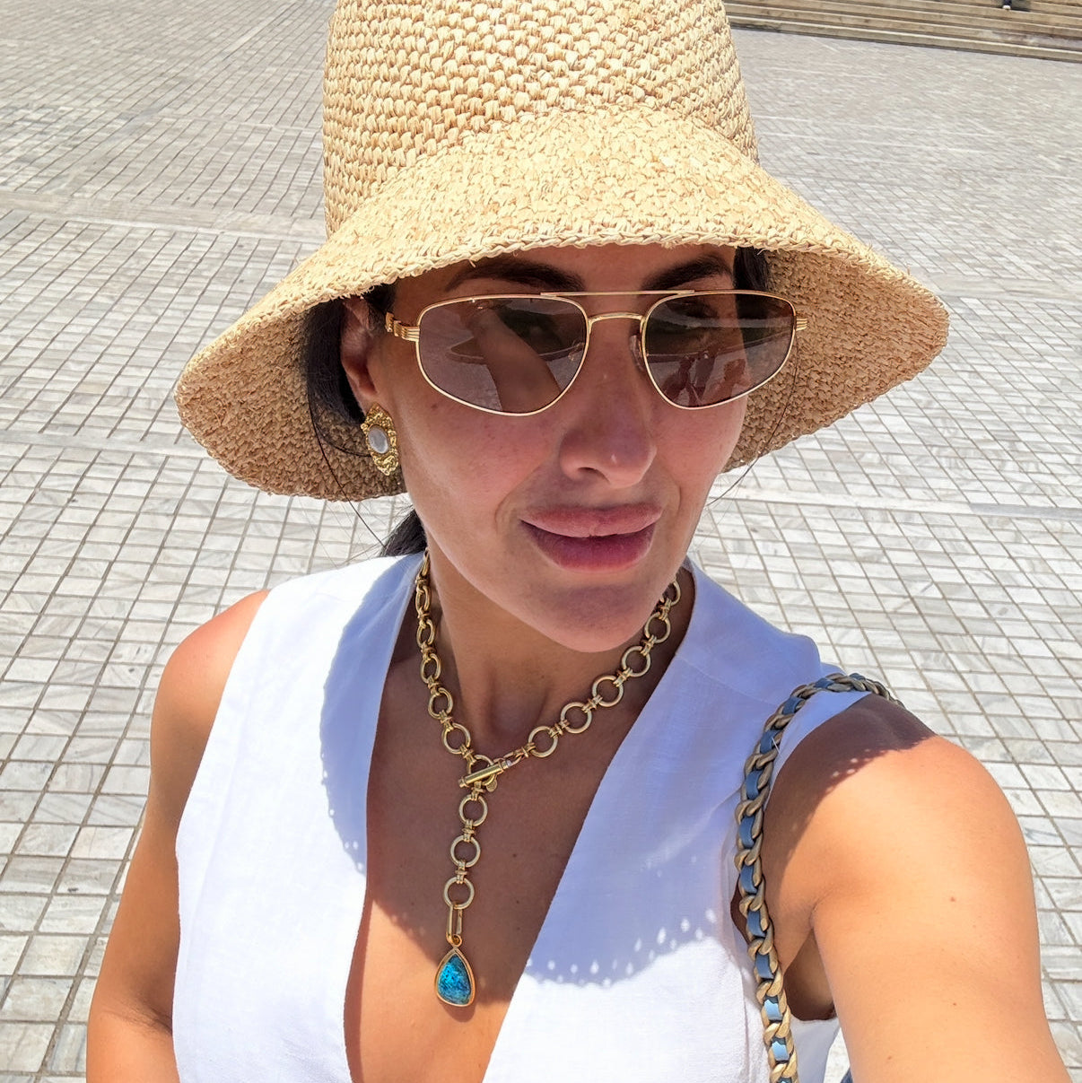 The Willow: Chunky Link T-Bar Necklace