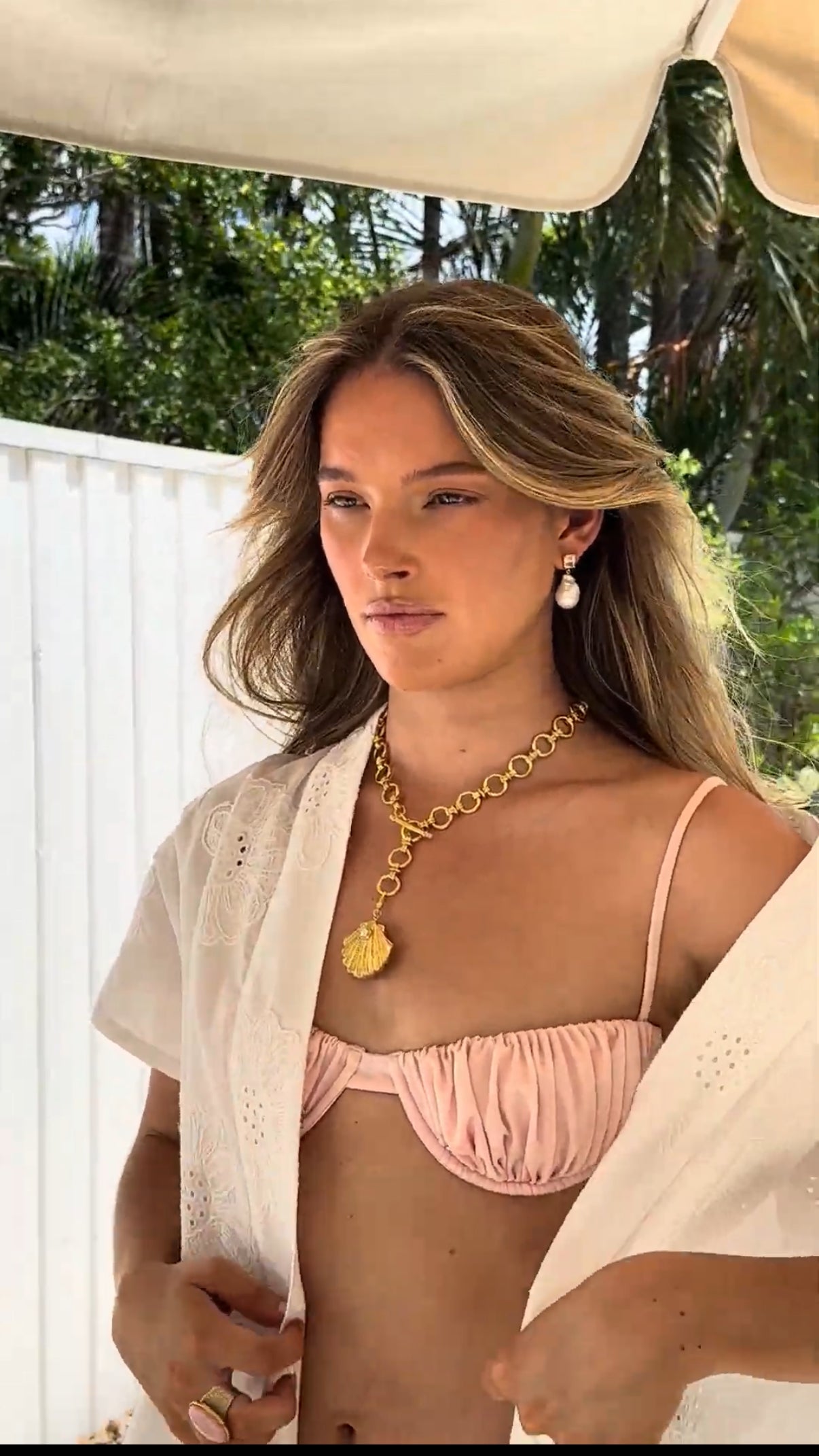 The Ariel: Lapis Lazuli & Pearl Reversible Shell Charm