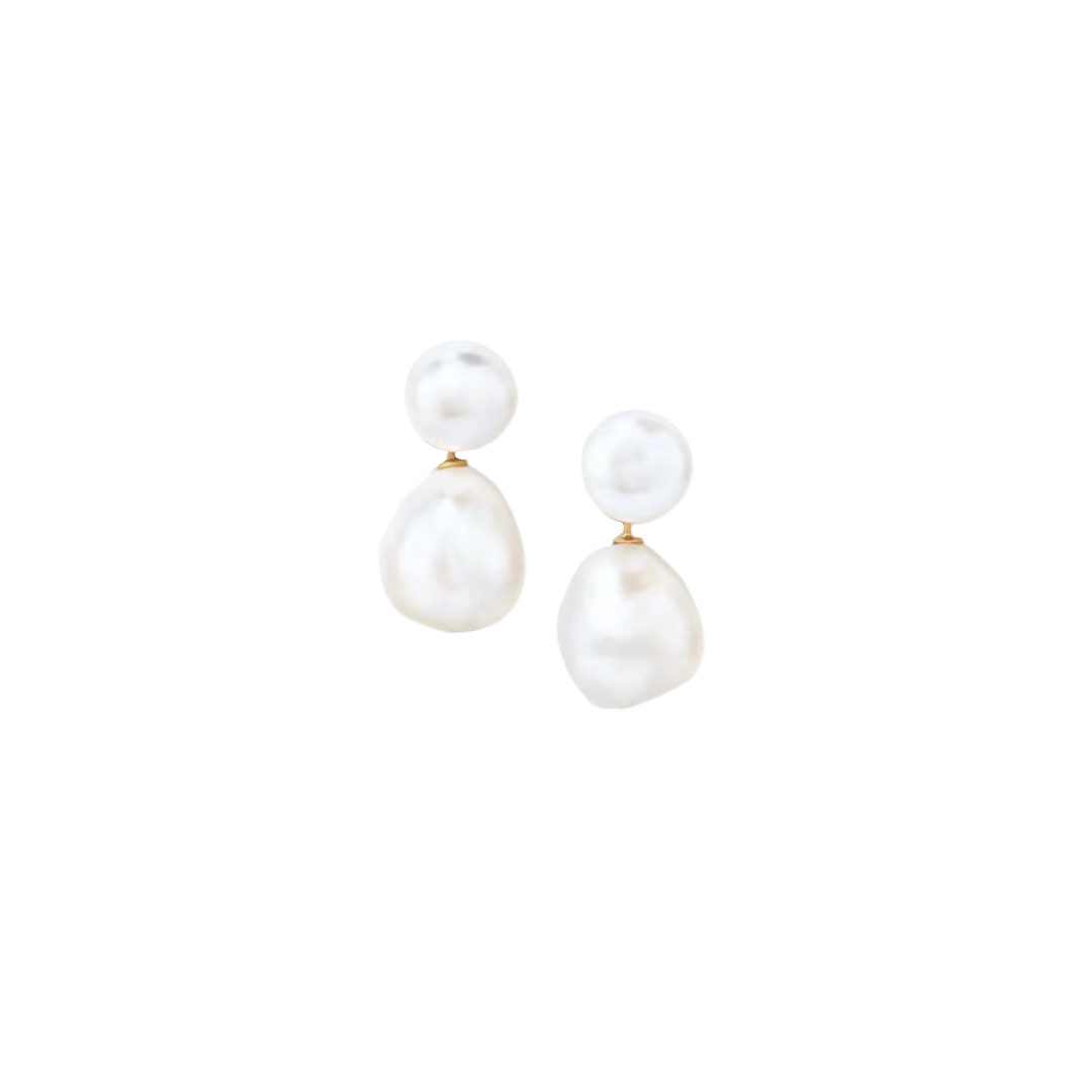 Freshwater Baroque Pearl Drop Earrings: The Sasha