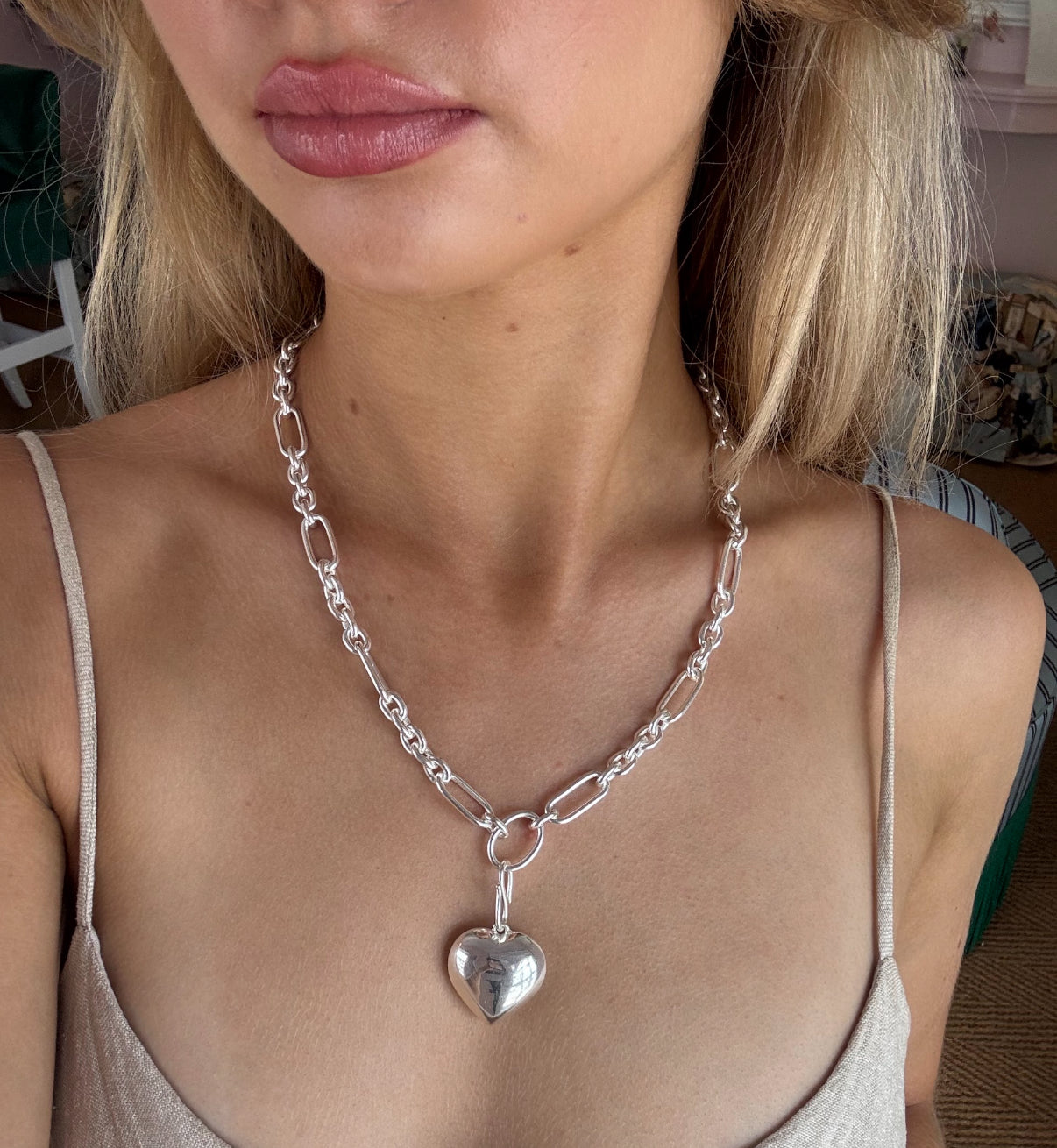 Sterling Silver Figaro Link Necklace: The Winnie