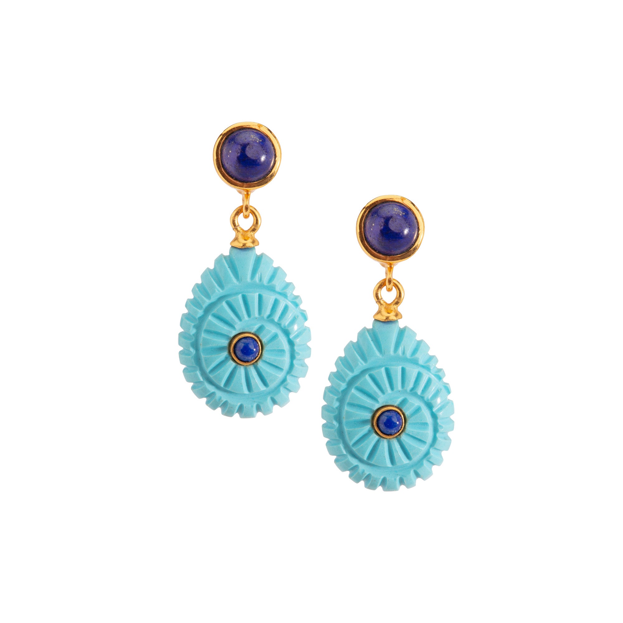 Carved Ammonite Shell Earrings: The Malia
