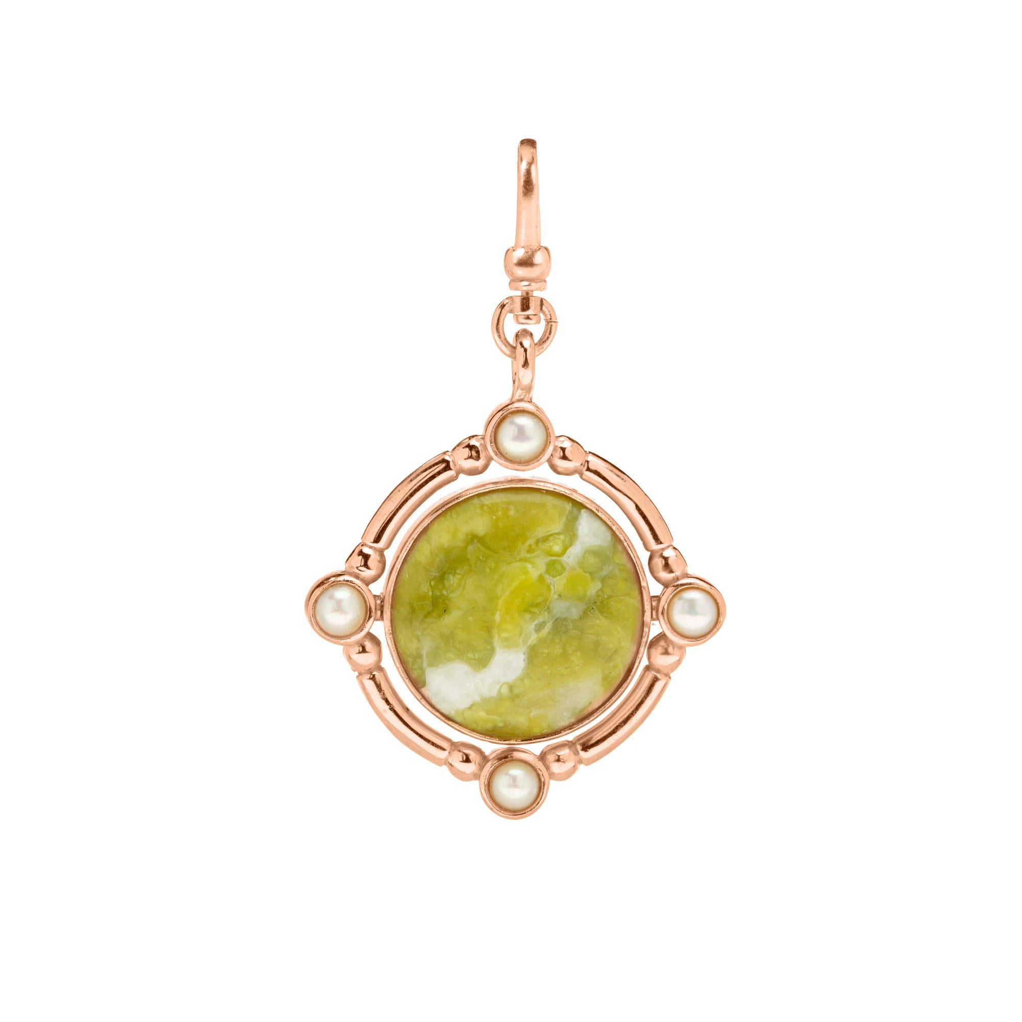 The Odette: Lizardite & Amazonite 4-in-1 Reversible/Flippable Charm