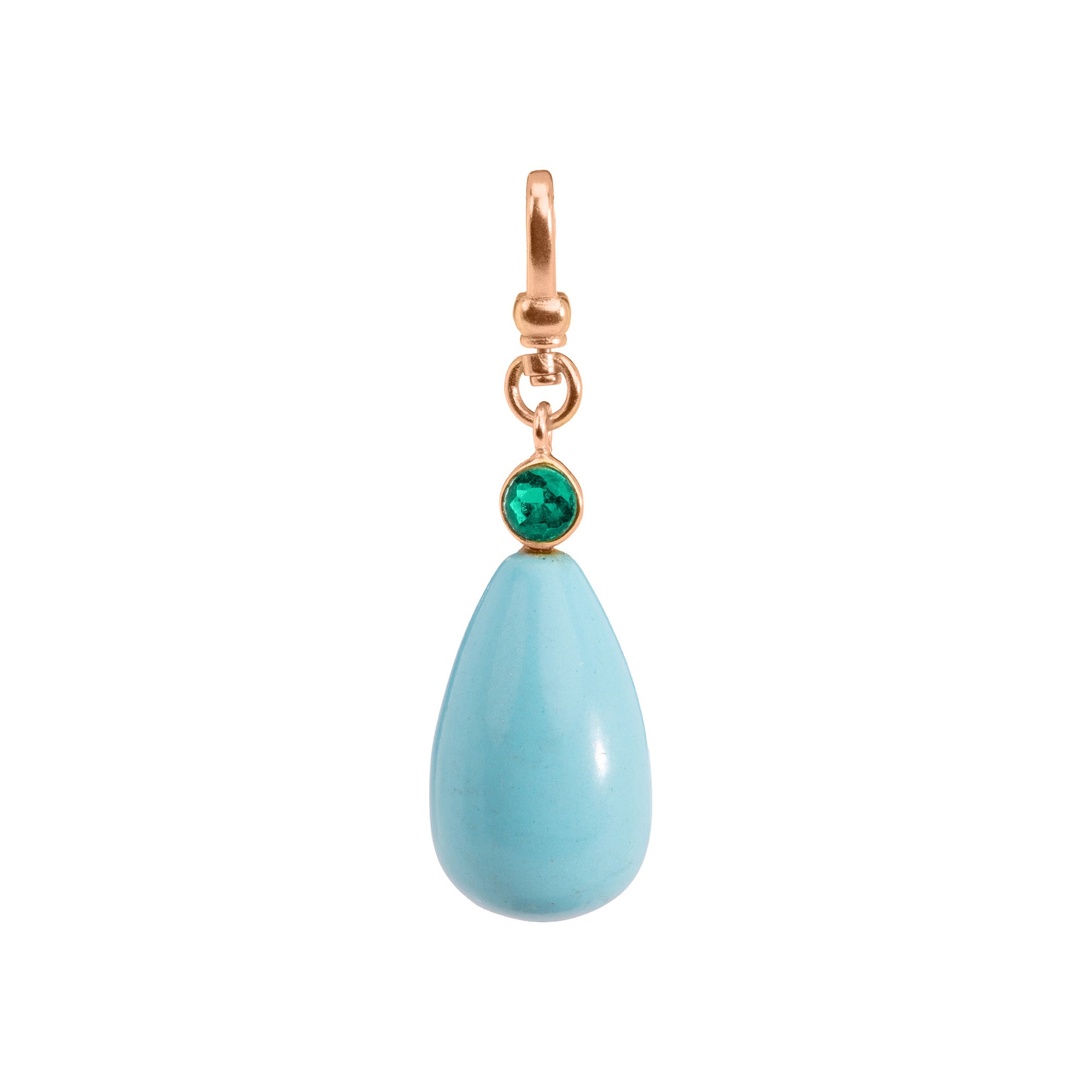 The Melody: Large Green & Turquoise Drop Charm