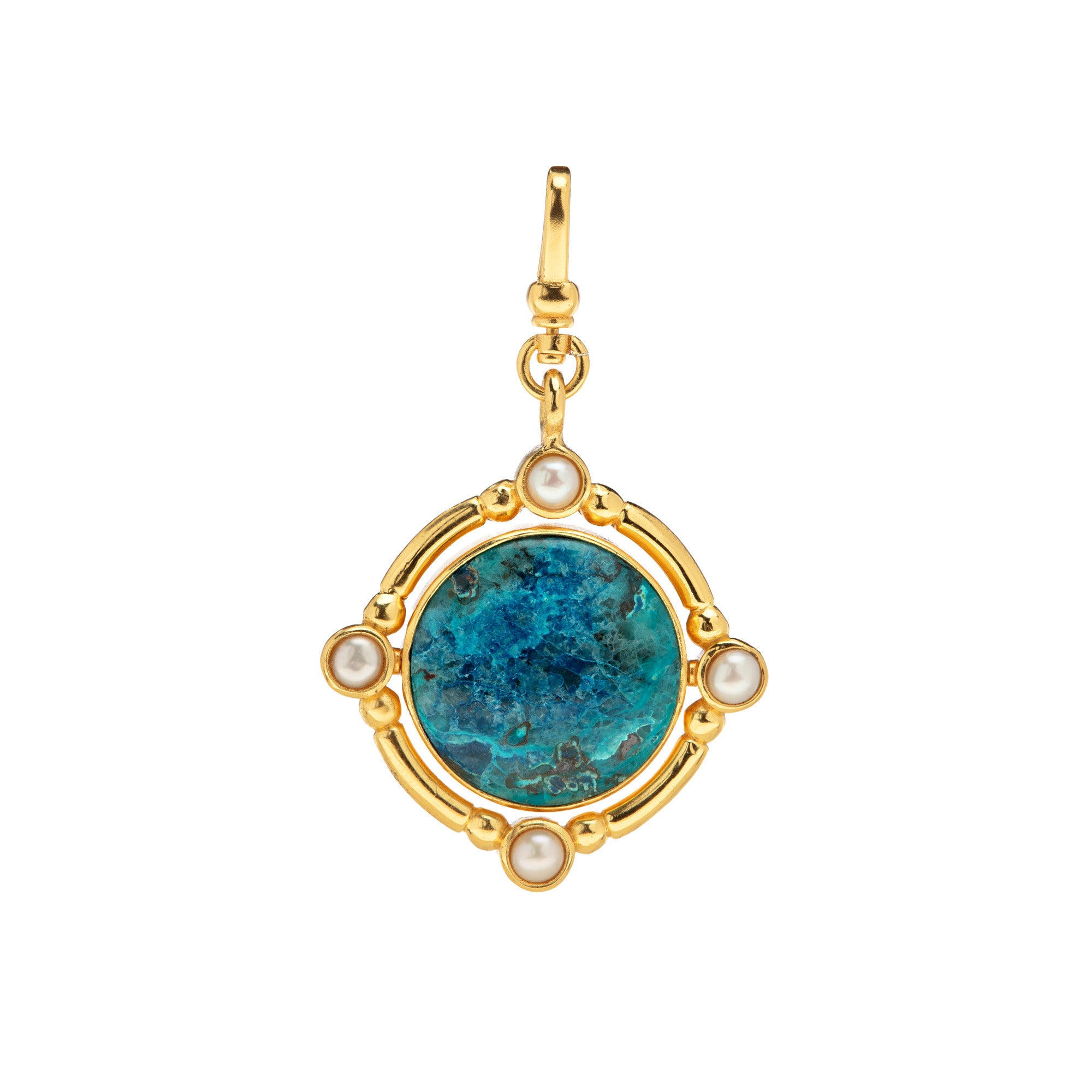 The Odette: Shattuckite & Petalite 4-in-1 Reversible/Flippable Charm