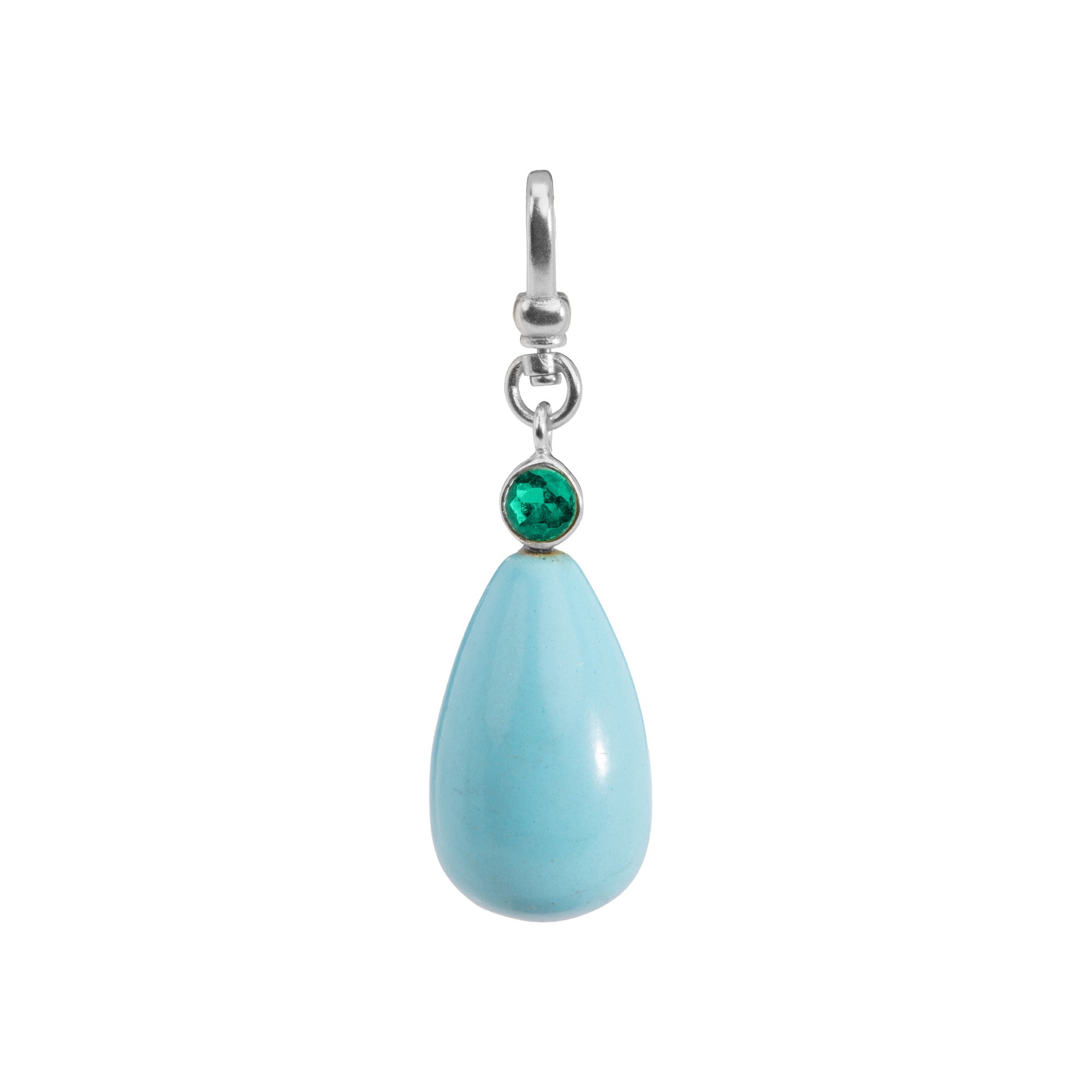 The Melody: Large Green & Turquoise Drop Charm