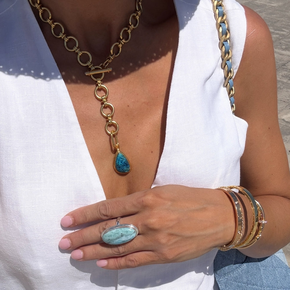 The Willow: Chunky Link T-Bar Necklace