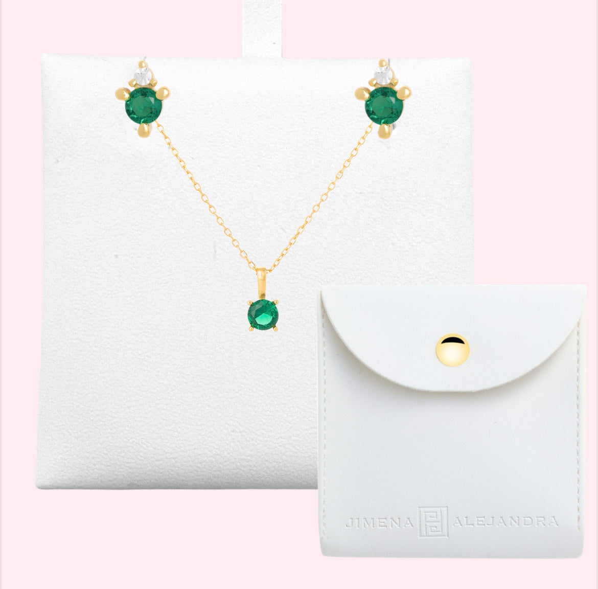 The Birthstone Necklace And Earring Set (May)