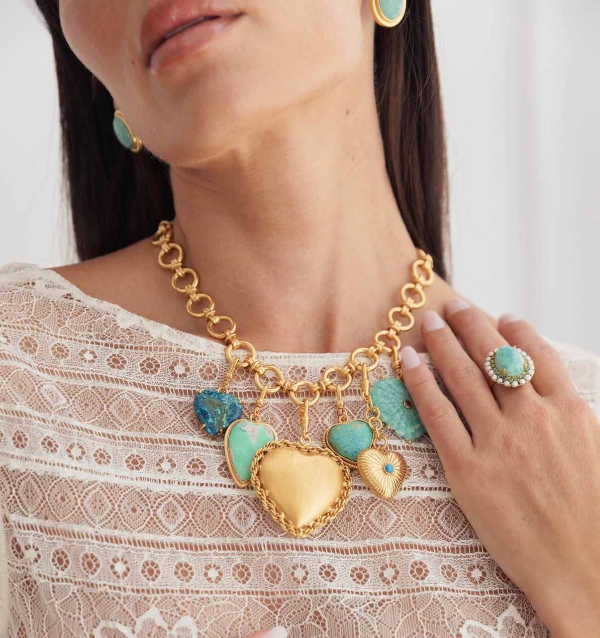 Brushed Puffy Heart With Braid Border