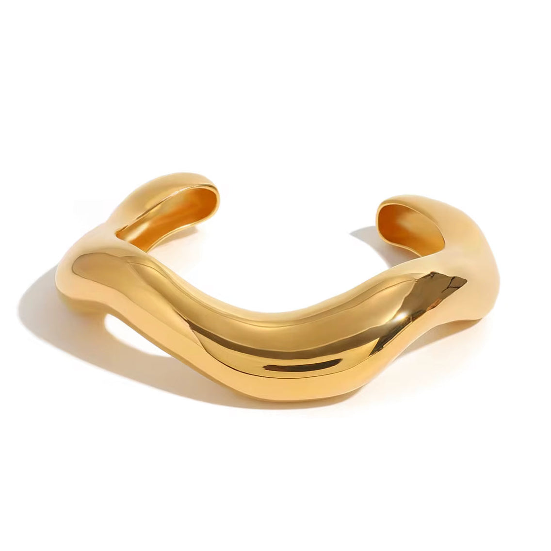 The Carla: Curvy Thick Gold Cuff