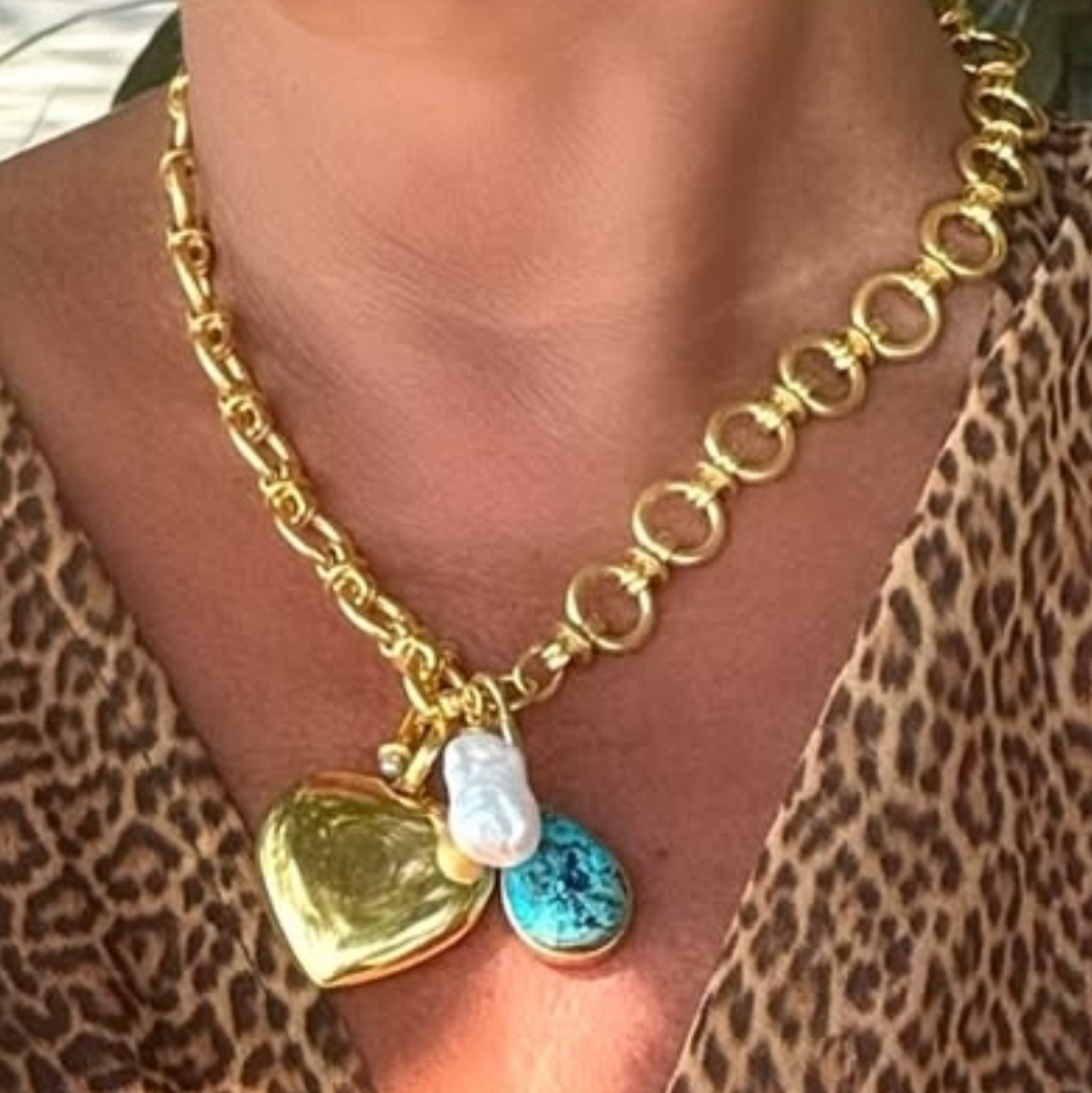 The Willow: Chunky Link T-Bar Necklace