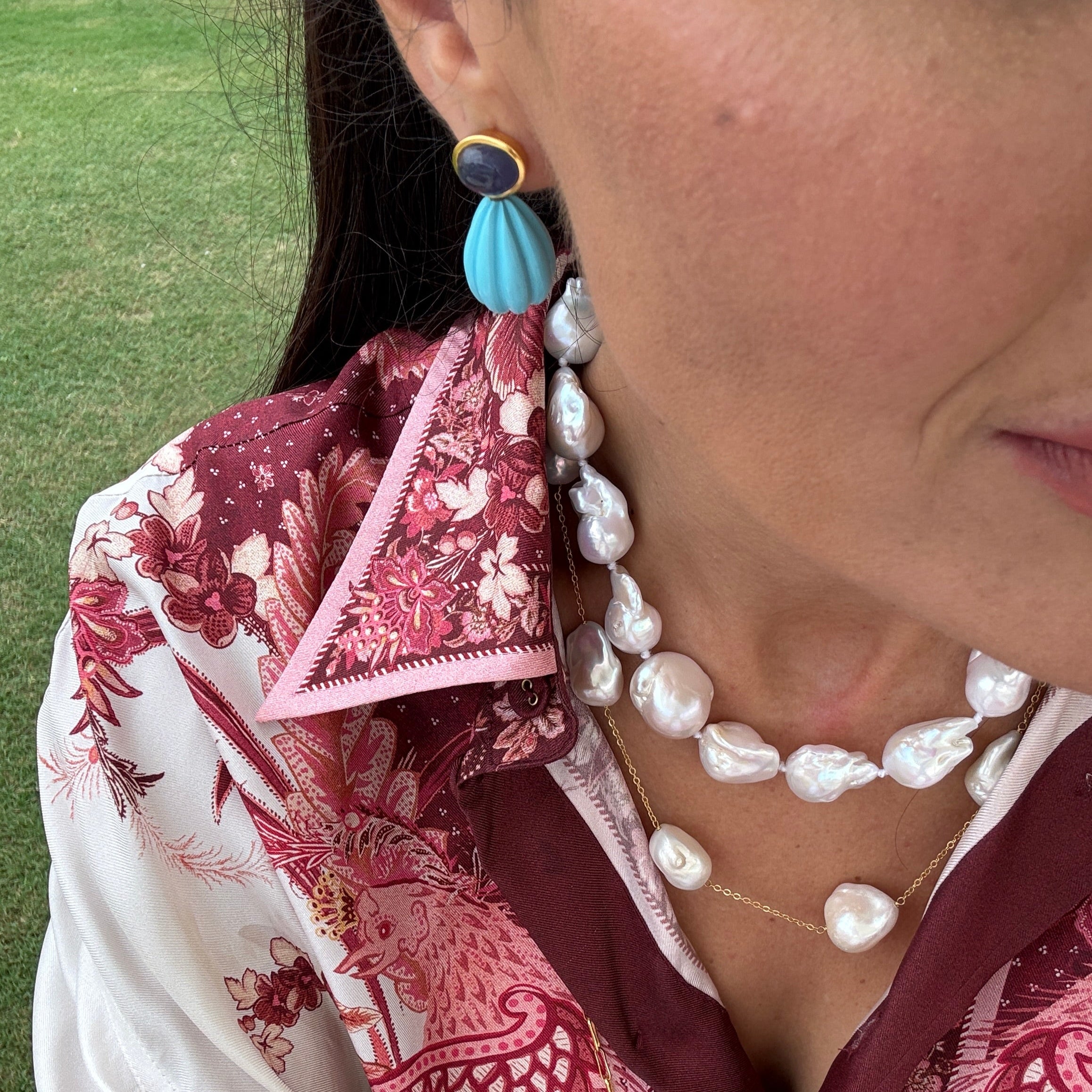 Baroque Pearl & Chain Necklace: The Audrey