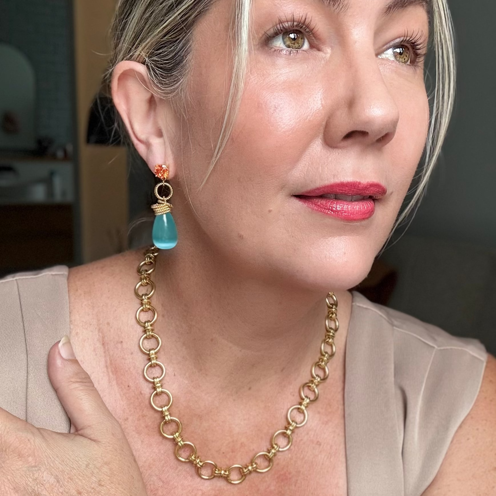 The Willow: Chunky Link T-Bar Necklace