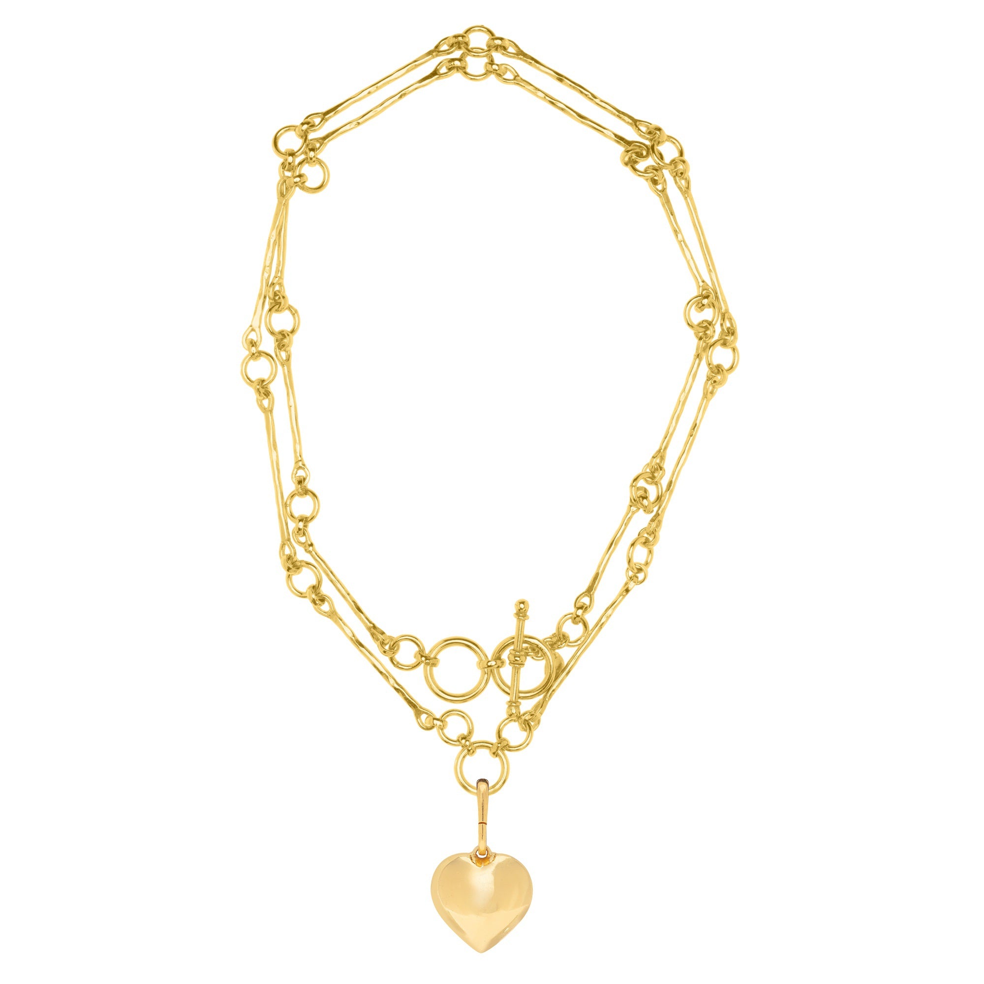 The Penelope: Long & Round Link T-Bar Necklace: