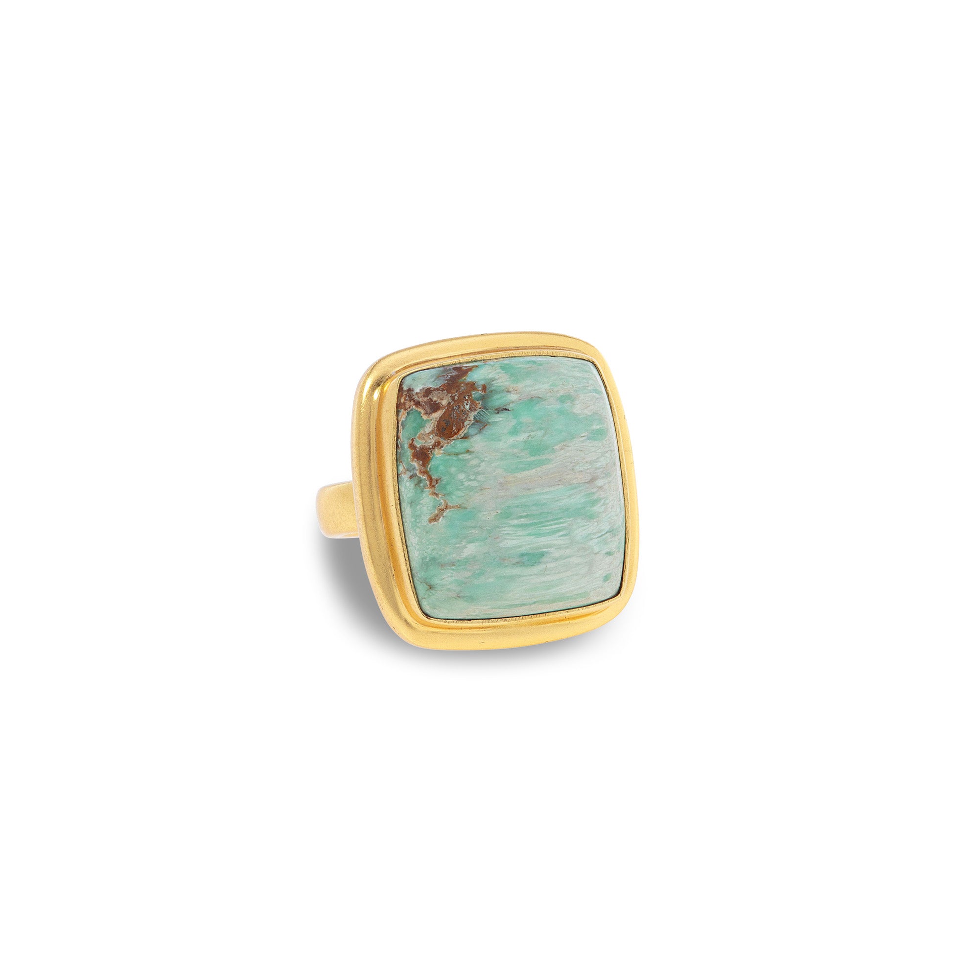 18k Gold Vermeil One Of A Kind Ring in Variscite