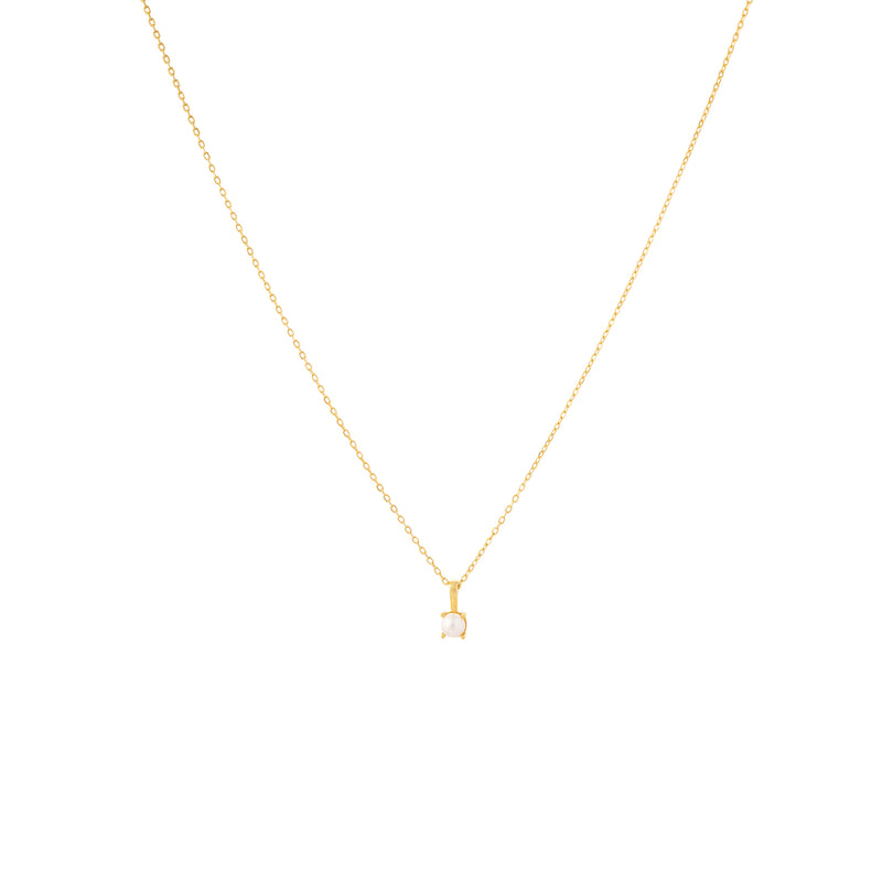 Pearl Prong Dainty Necklace