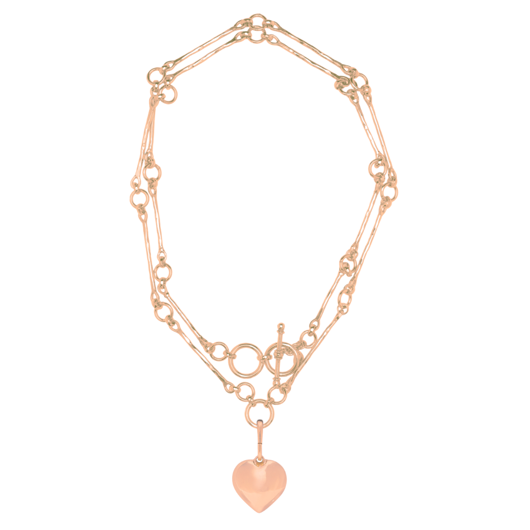 The Penelope: Long & Round Link T-Bar Necklace: