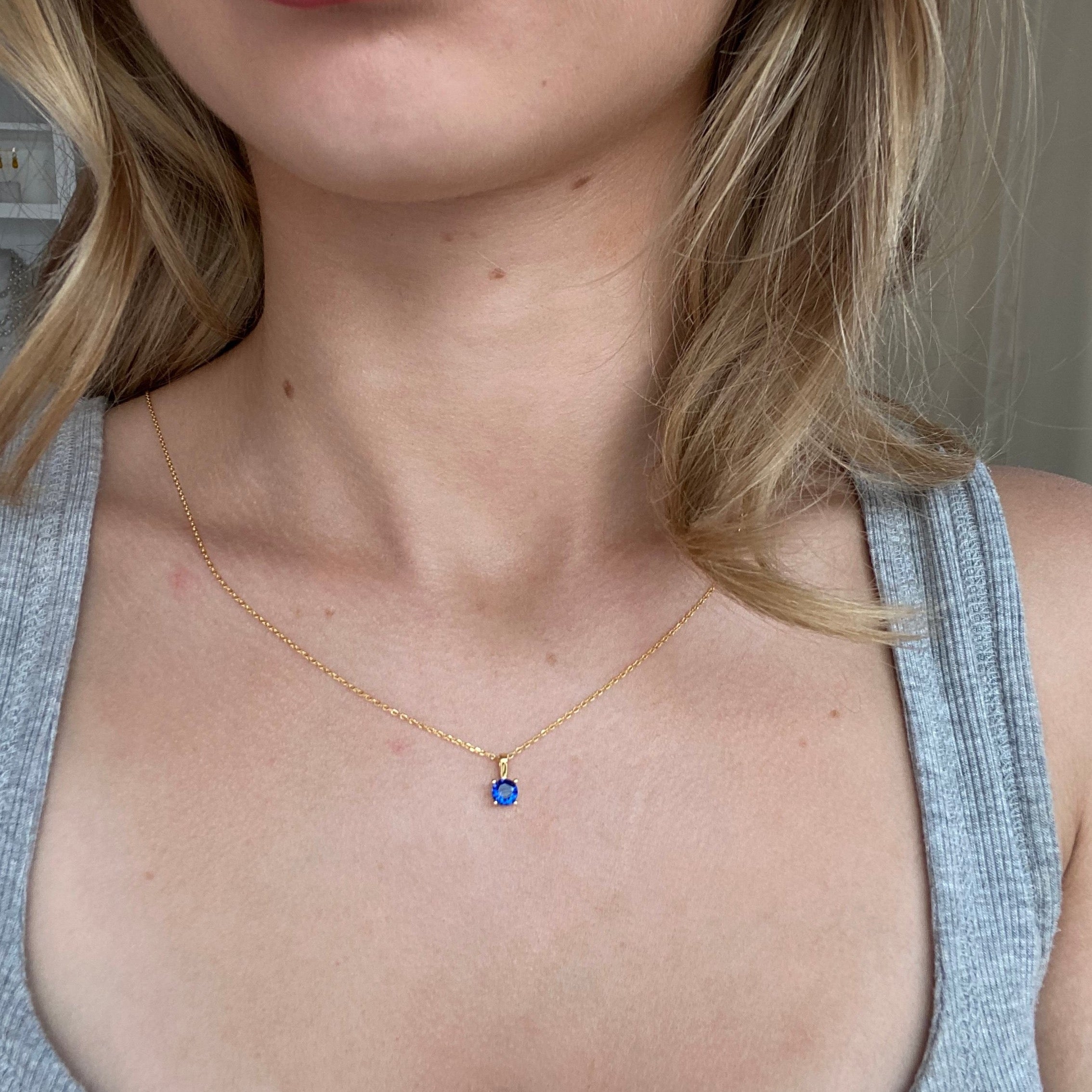 The Birthstone Necklace And Earring Set (September)