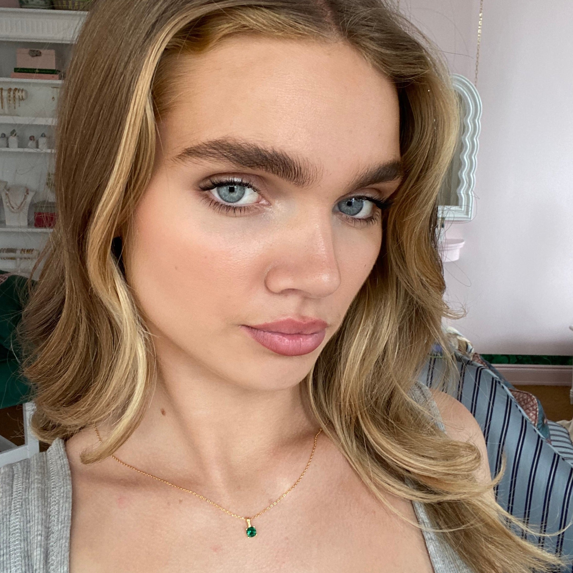 The Birthstone Necklace And Earring Set (May)