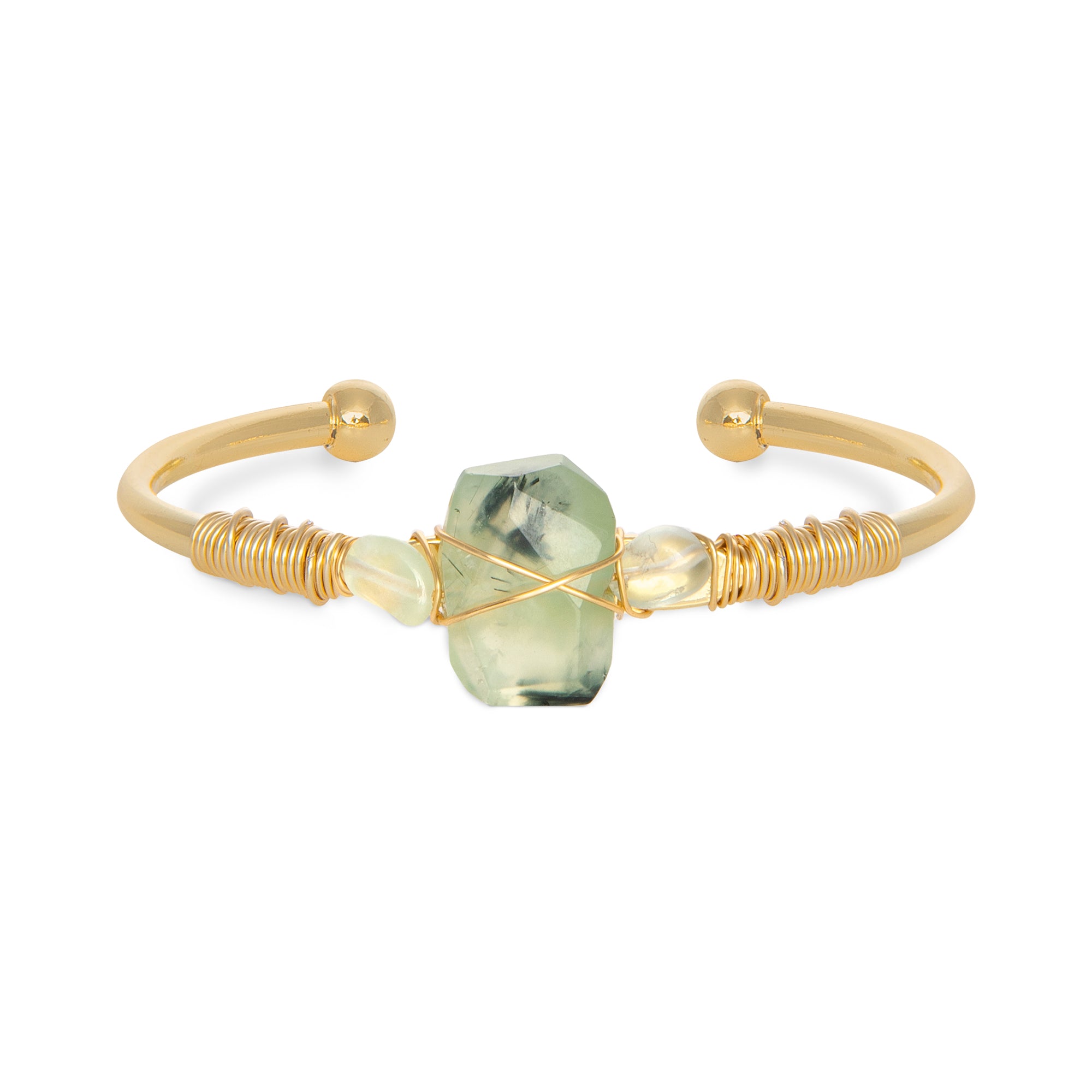Large Green Amethysts Cuff: The Reva