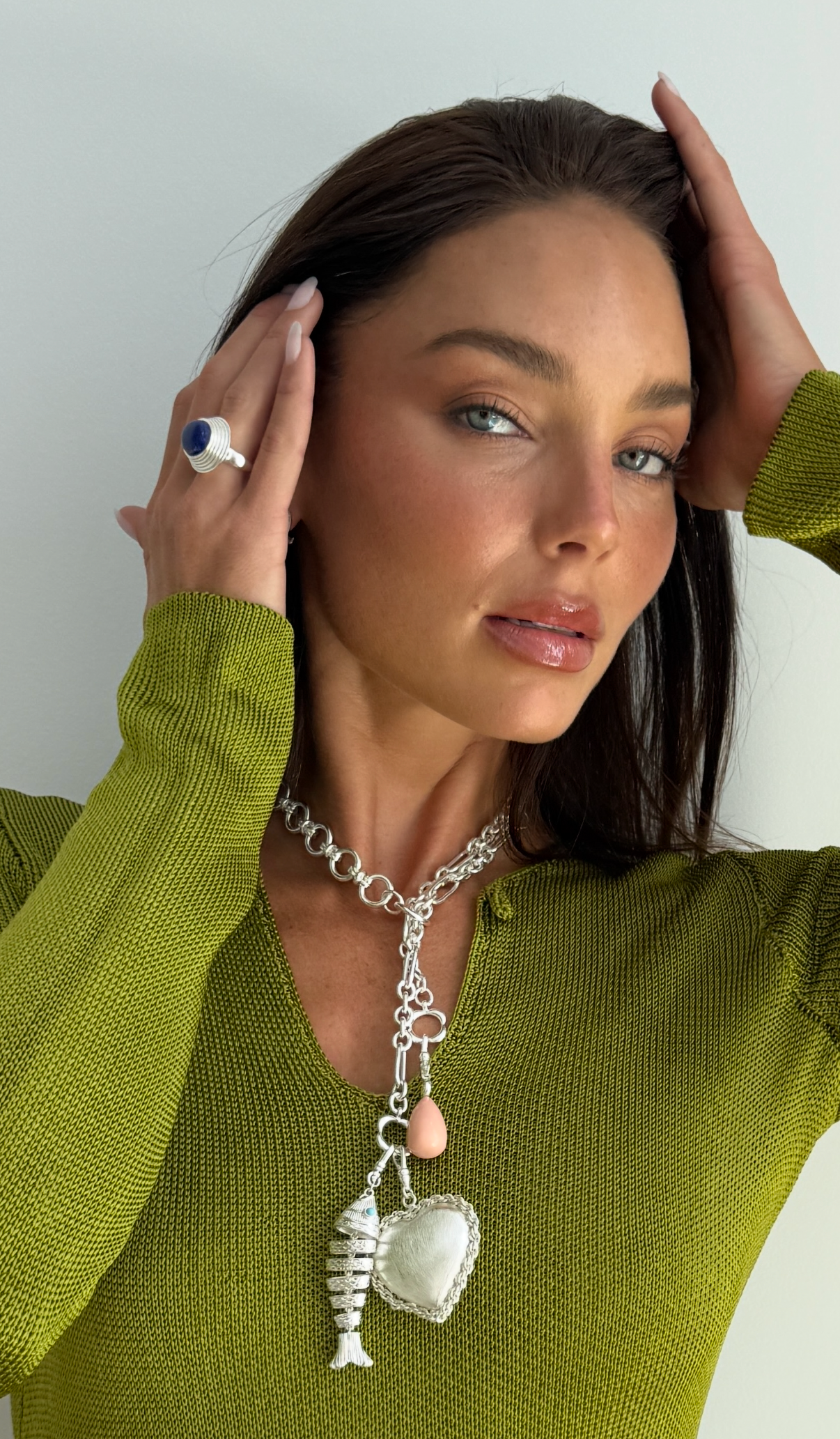 Brushed Puffy Heart With Braid Border