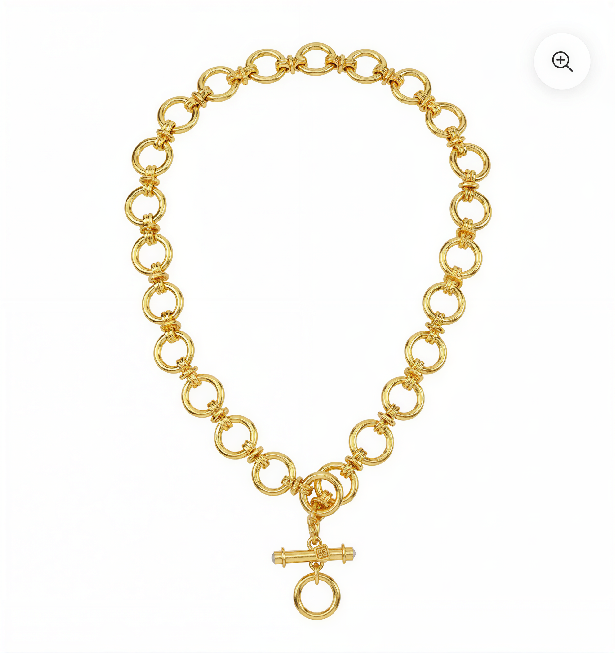 The Willow: Chunky Link T-Bar Necklace