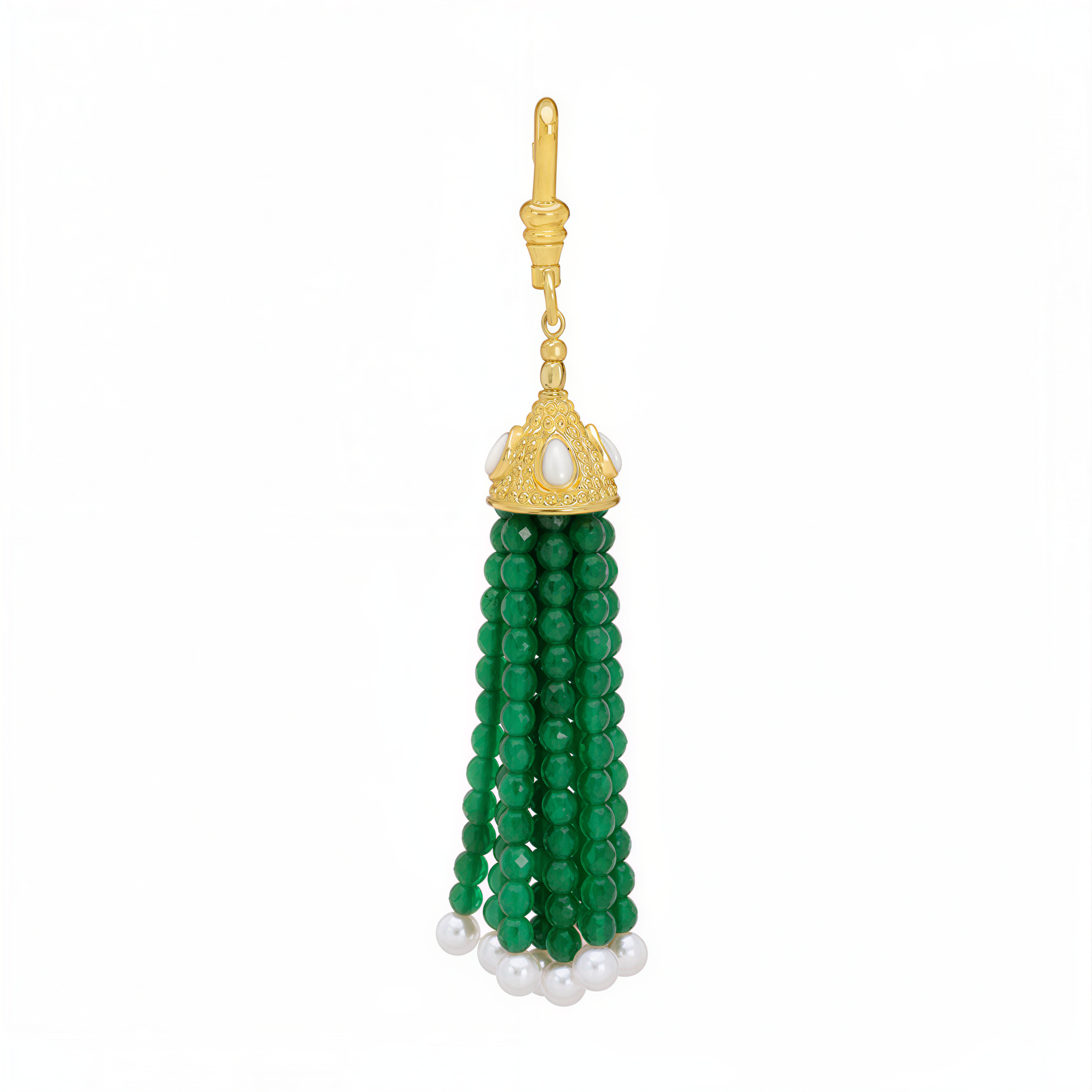 The Odessa: Green Onyx Tassel Charm
