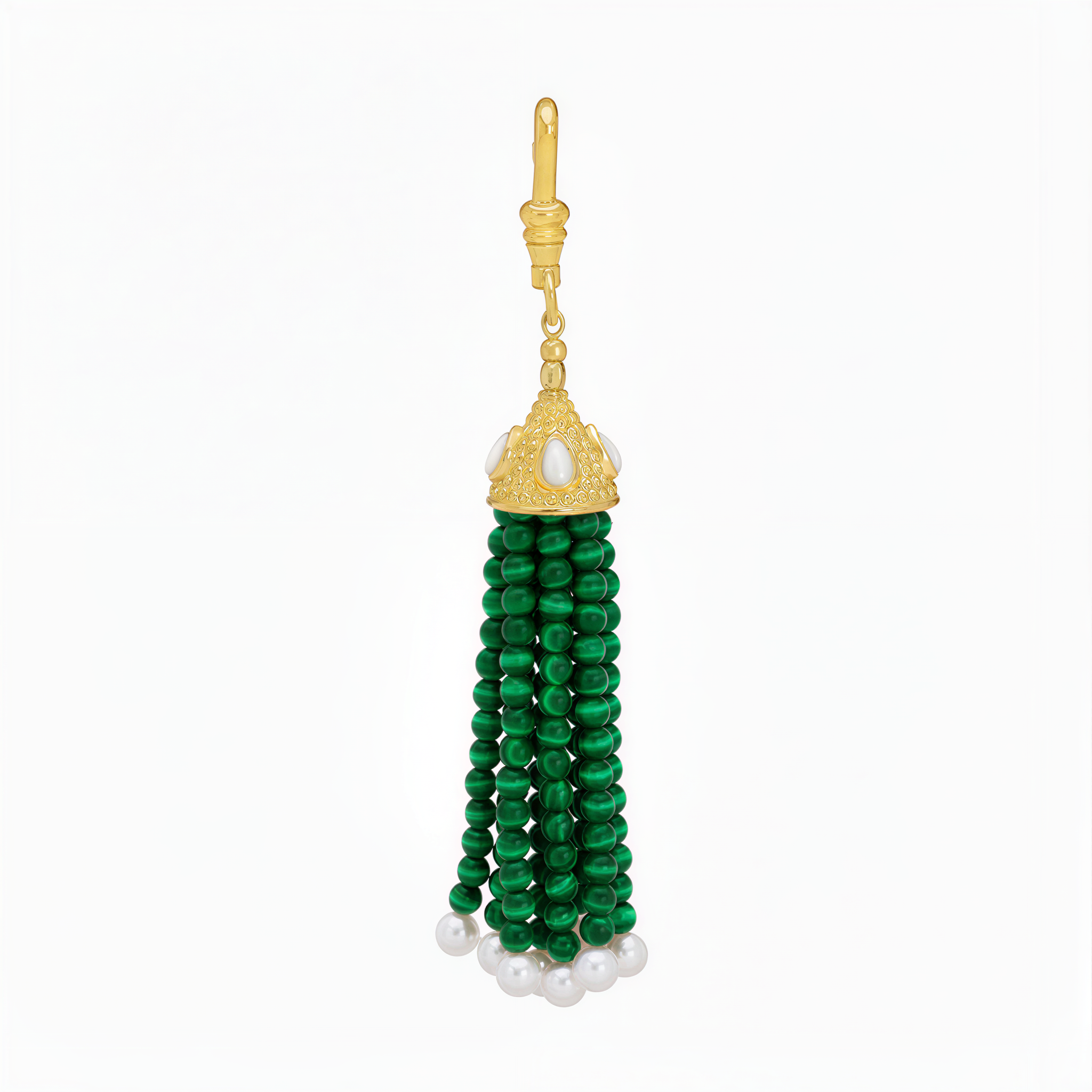 The Odessa: Malachite Tassel Charm