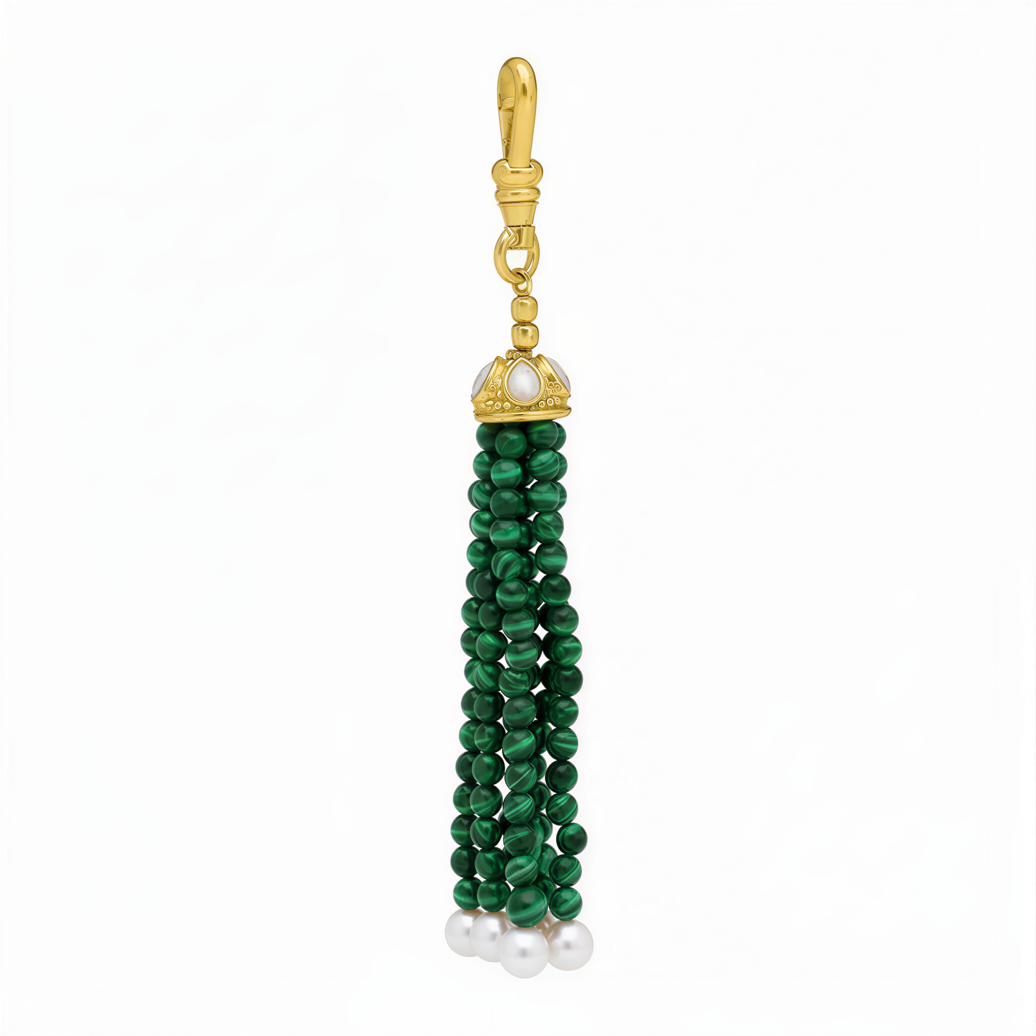 The Odessa: Malachite Tassel Charm