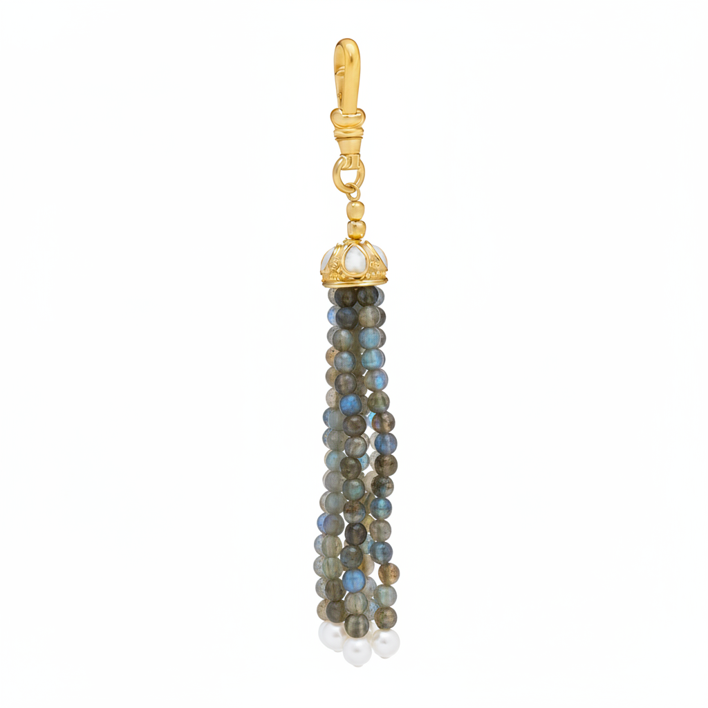 The Odessa: Labradorite Tassel Charm