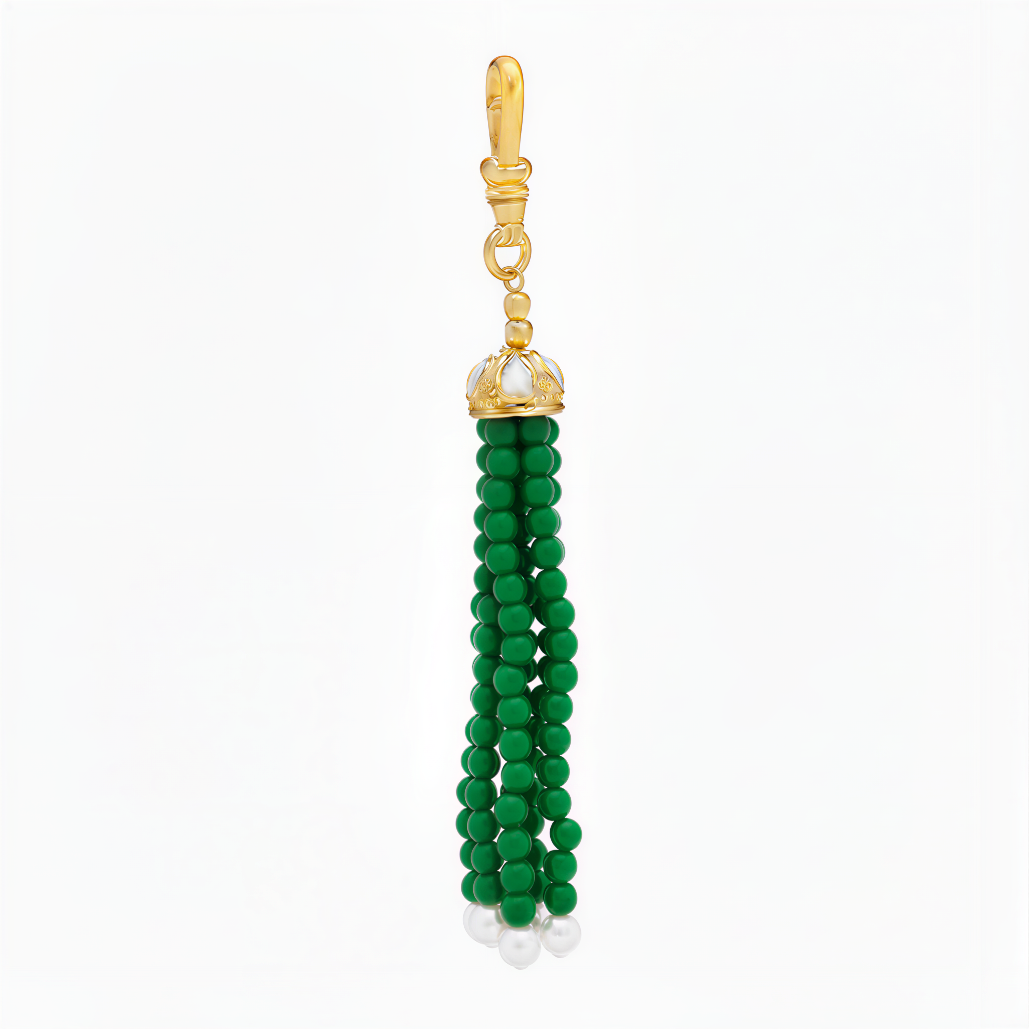 The Odessa: Green Onyx Tassel Charm