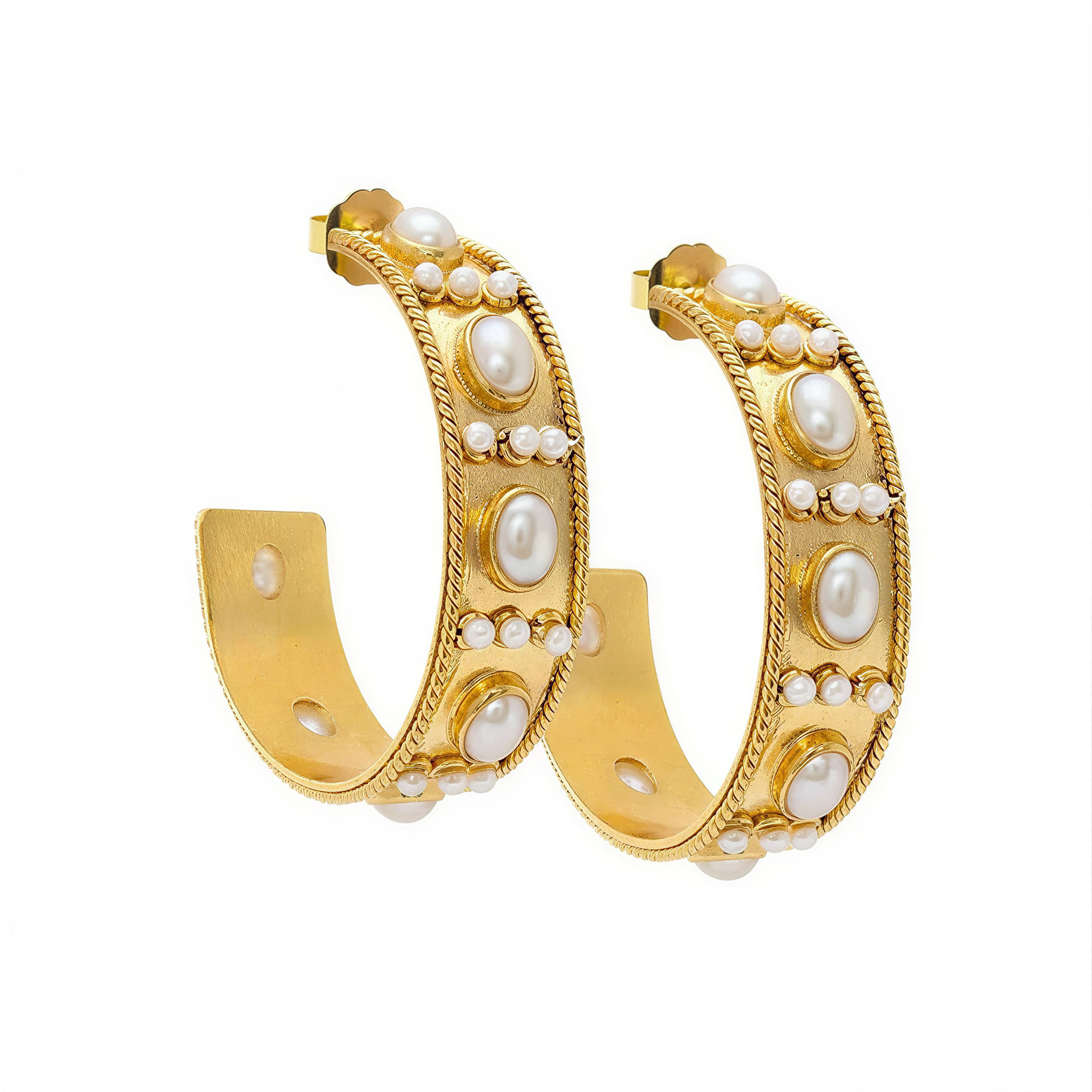 Pearl Hoop Earrings: The Amelie