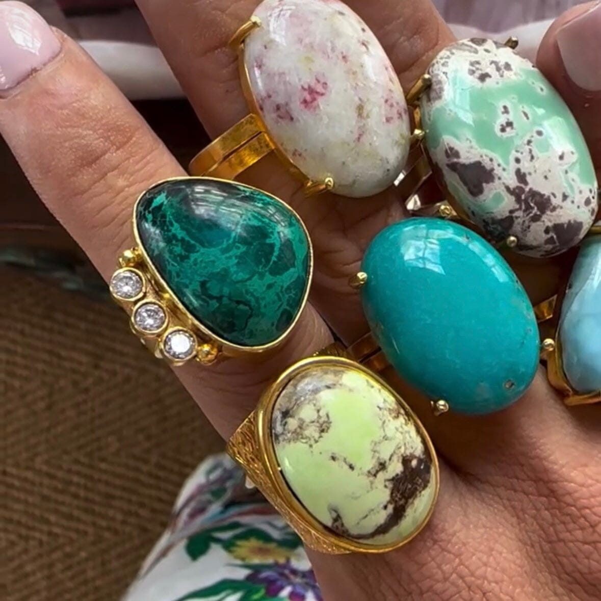 One of a Kind Ring (Chrysocolla) Jimena Alejandra