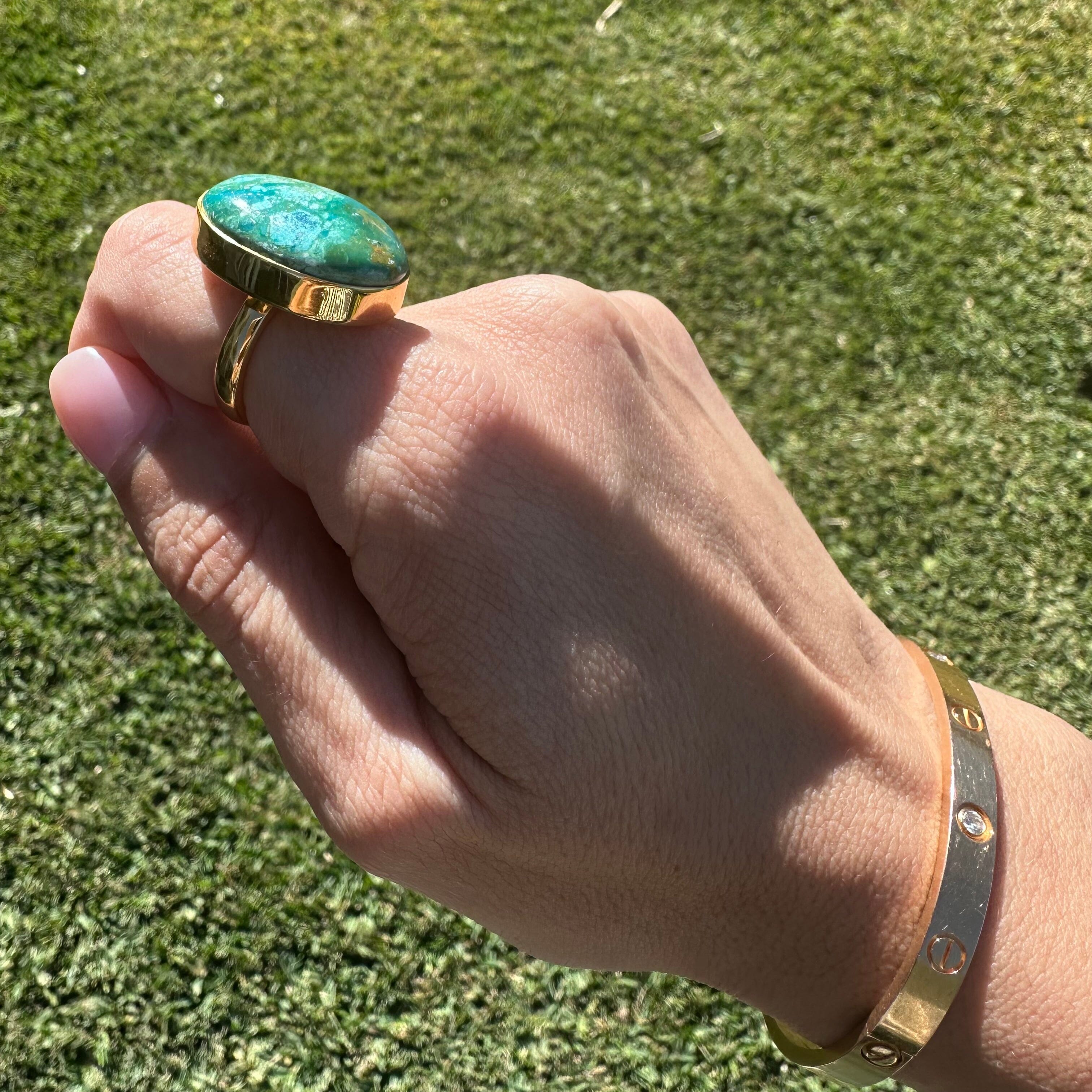 ! ONE OF A KIND RING (Chrysocolla) Jimena Alejandra