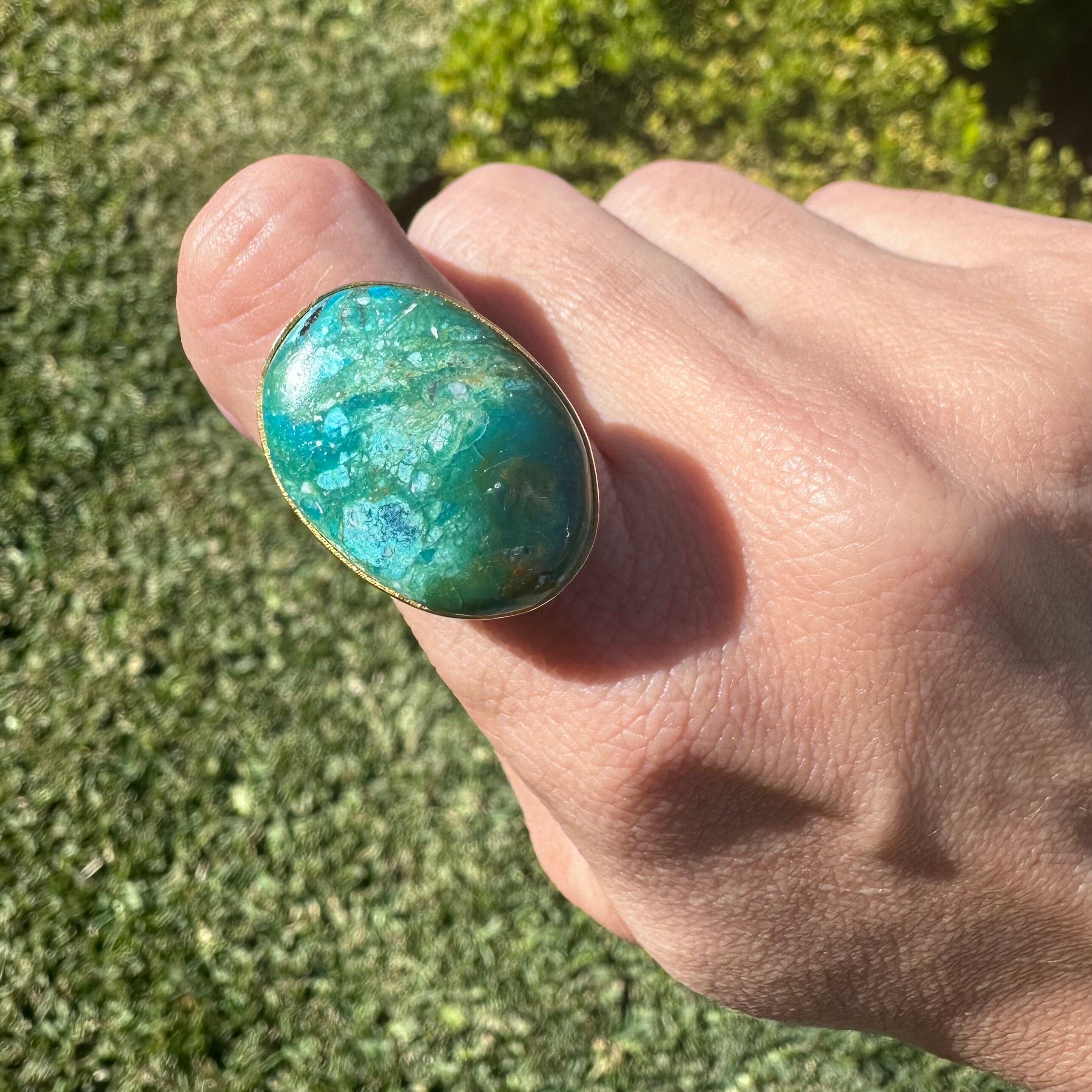 ! ONE OF A KIND RING (Chrysocolla) Jimena Alejandra